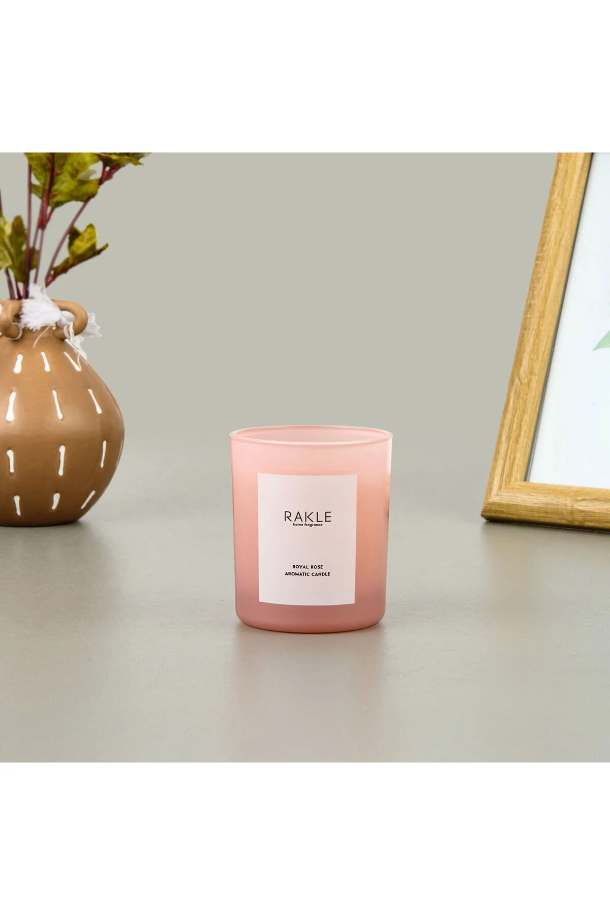 زیرسیگاری شمع معطر ROYAL SOFT صورتی 120 گرم Rakle