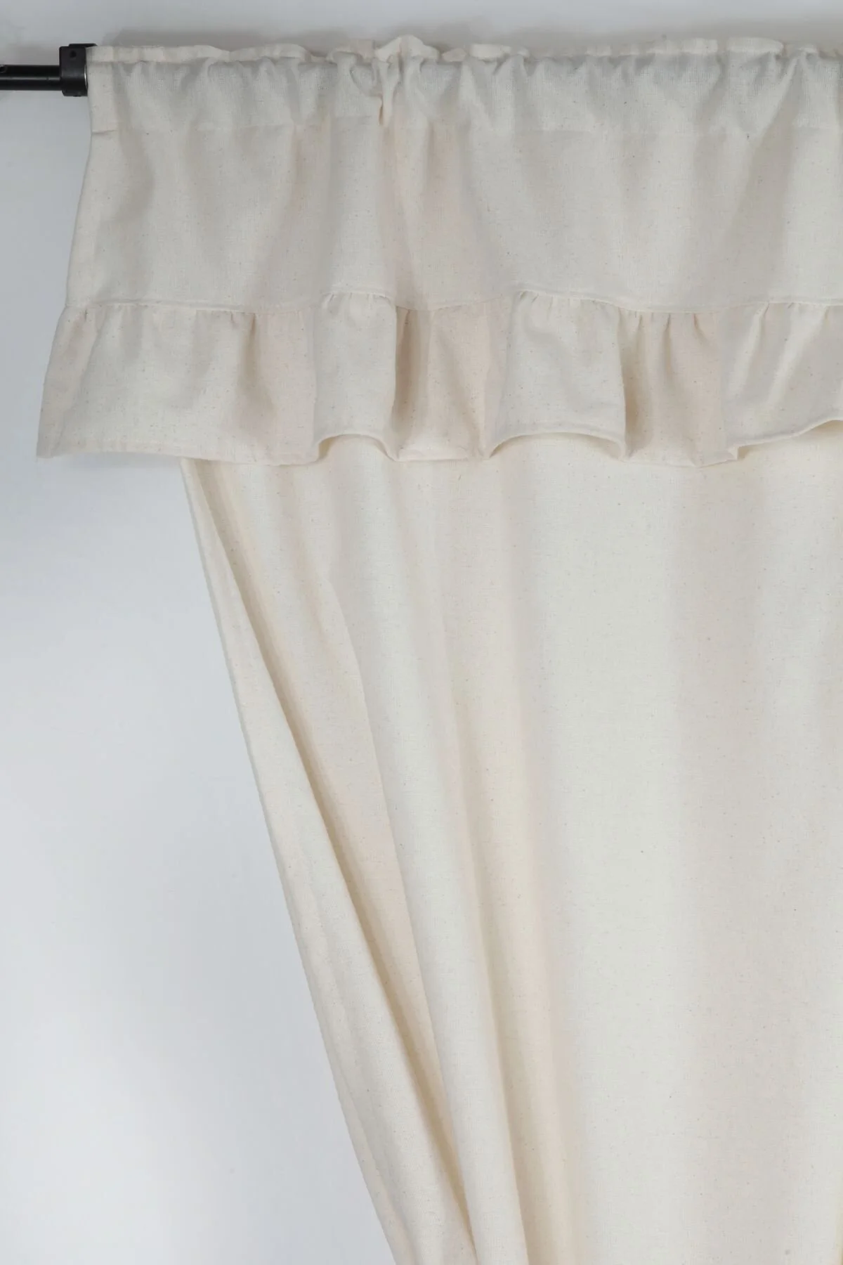 پرده ضخیم (فون) نود Curtain Naturel Ruffled Farbali Vintage یک بال  cotton maison