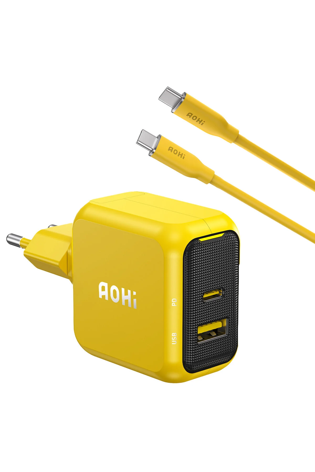 شارژر آداپتور شارژ پورت MAGCUBE 67W 2 140W 1M PD 3.1 480MBPS SUPER سریع تنظیم کابل داده Aohi