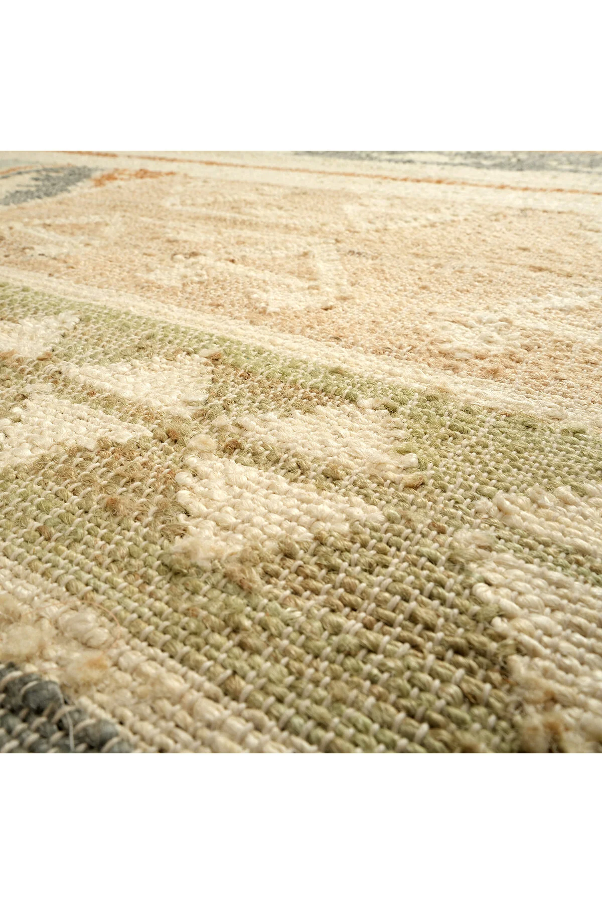 فرش جیپور جوت 120X180 سانتی متر بژ آبی Zsa Zsa Zsu