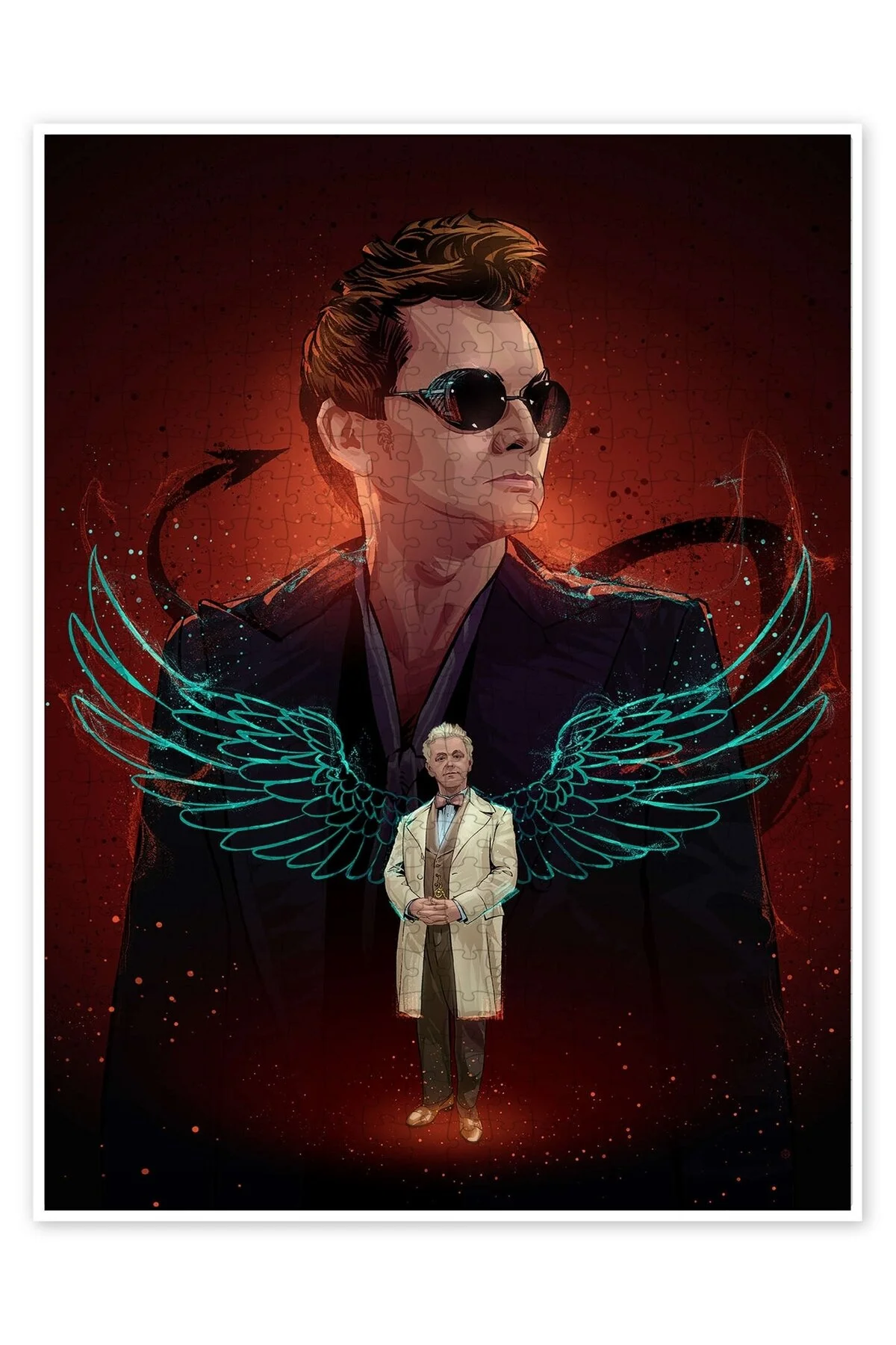 پازل با موضوع فیلم کلاسیک اره منبت کاری مویی GOOD OMENS 500 PIECE از ترکیه Jeronkarji