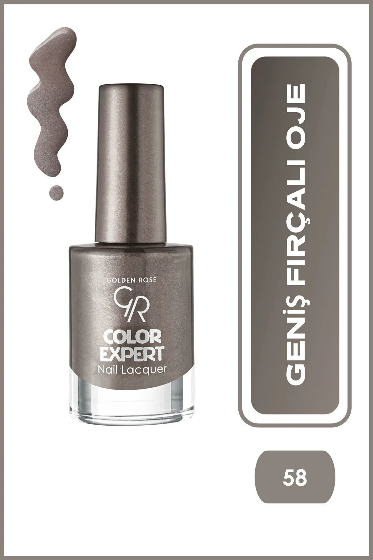 لاک ناخن متخصص رنگ شماره: 58 فسیل برس گسترده Golden Rose