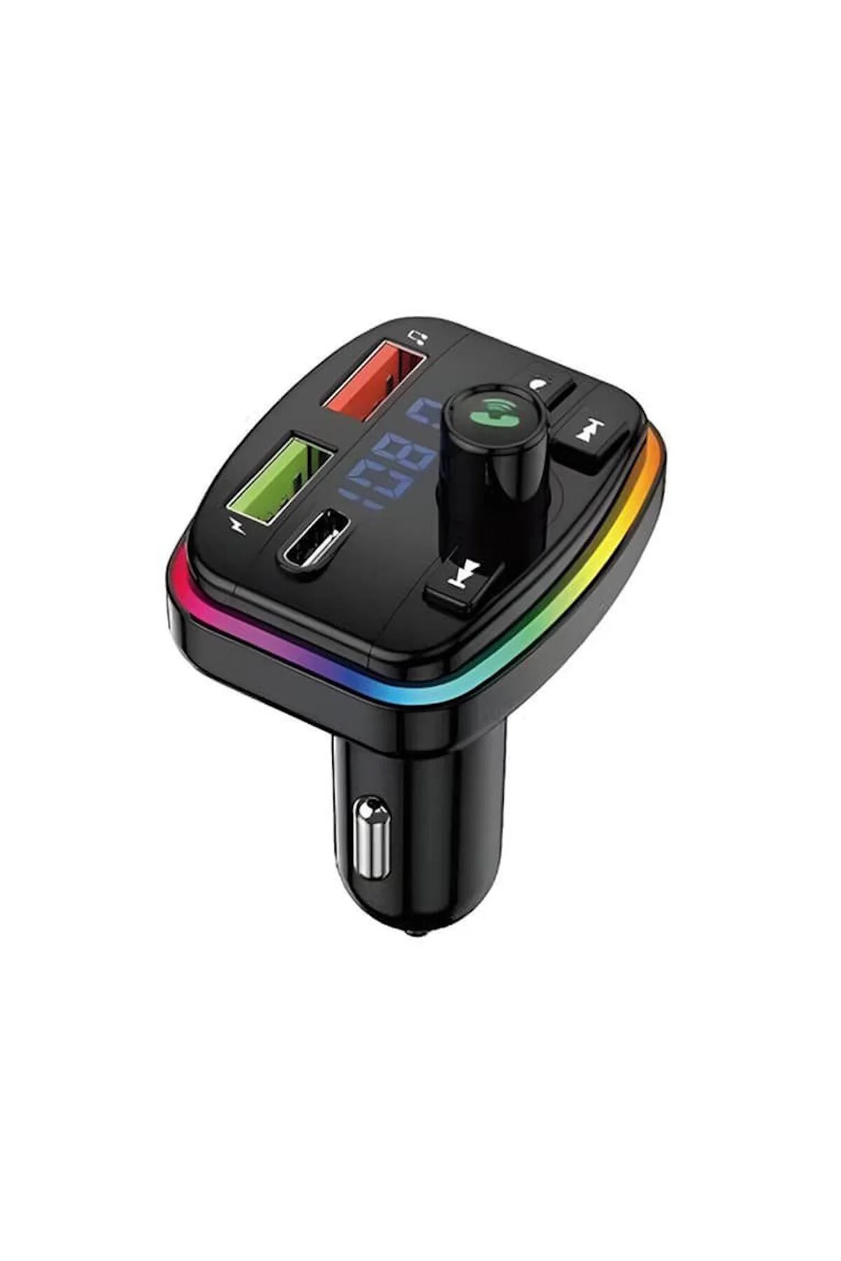 کیت بلوتوث خودرو ماشین فرستنده USB TYPE C CAR FM مناسب برای MP3 کارت SD فلش PD درگاه فندک سیگار مووتک m.tk moveteck