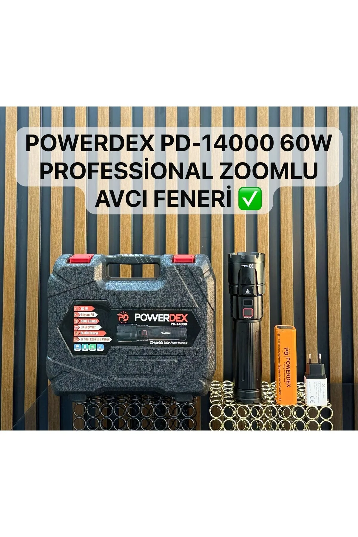 چراغ قوه PD 14000 حرفه ای شکارچی بزرگ 60W 6000 لومن زوملو powerdex