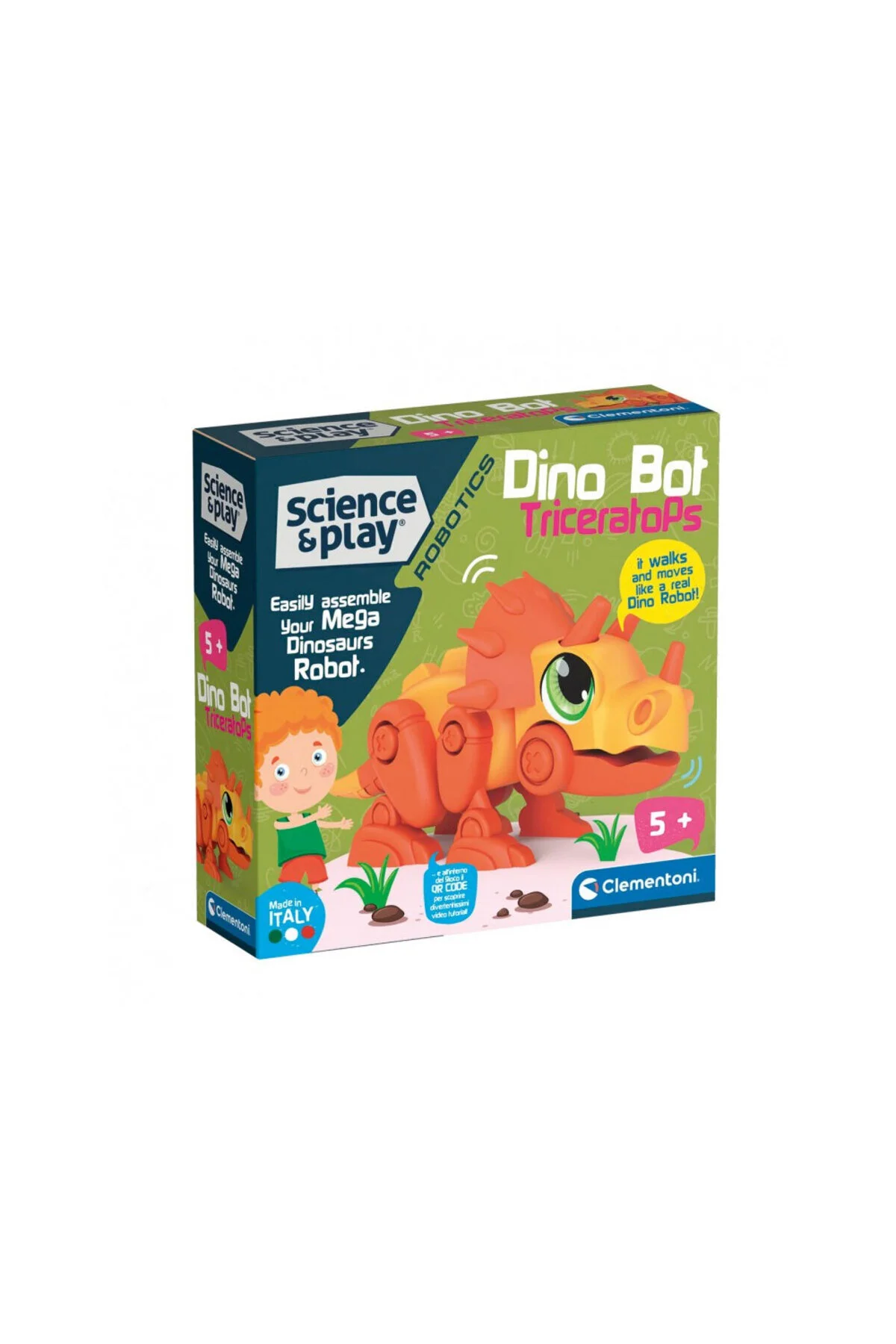 اسباب بازی های آموزشی DINOBOT TRICERATOPS 75074 اورجینال Clementoni