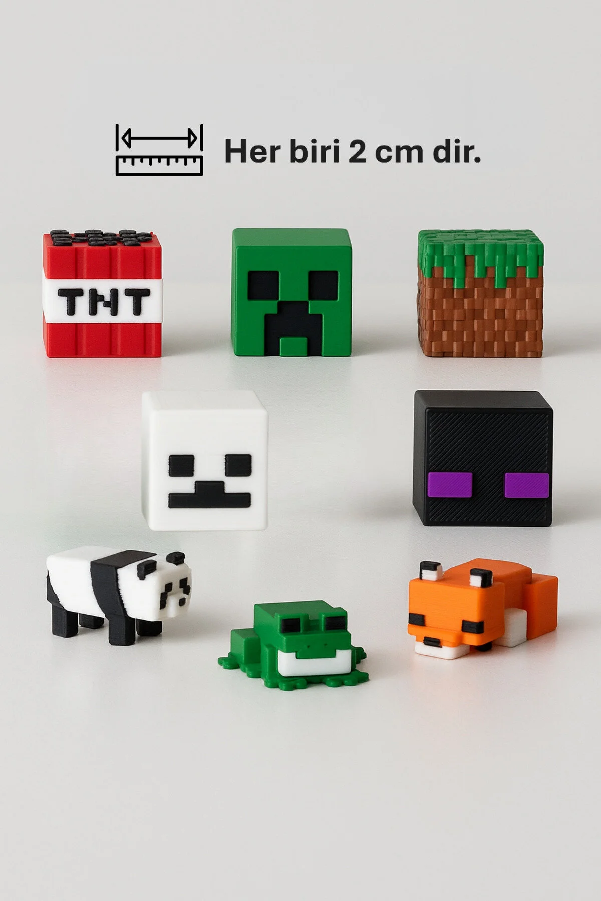 اسباب بازی های فیگور شخصیت ست 8 تکه MINECRAFT 3D Stuff