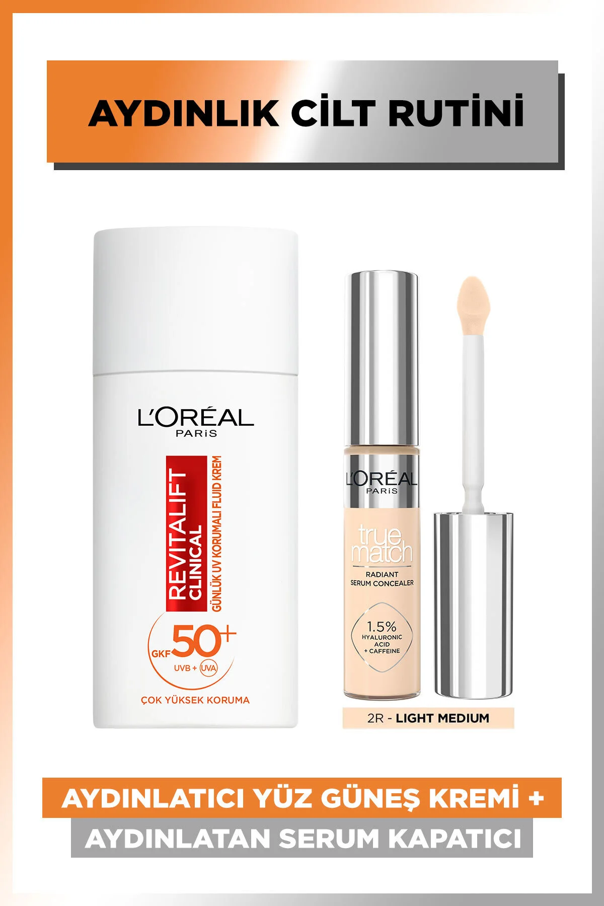 ست کرم ضد آفتاب روشنایی صورت 50 میل + کانسیلر سرمی 11 L'Oreal Paris