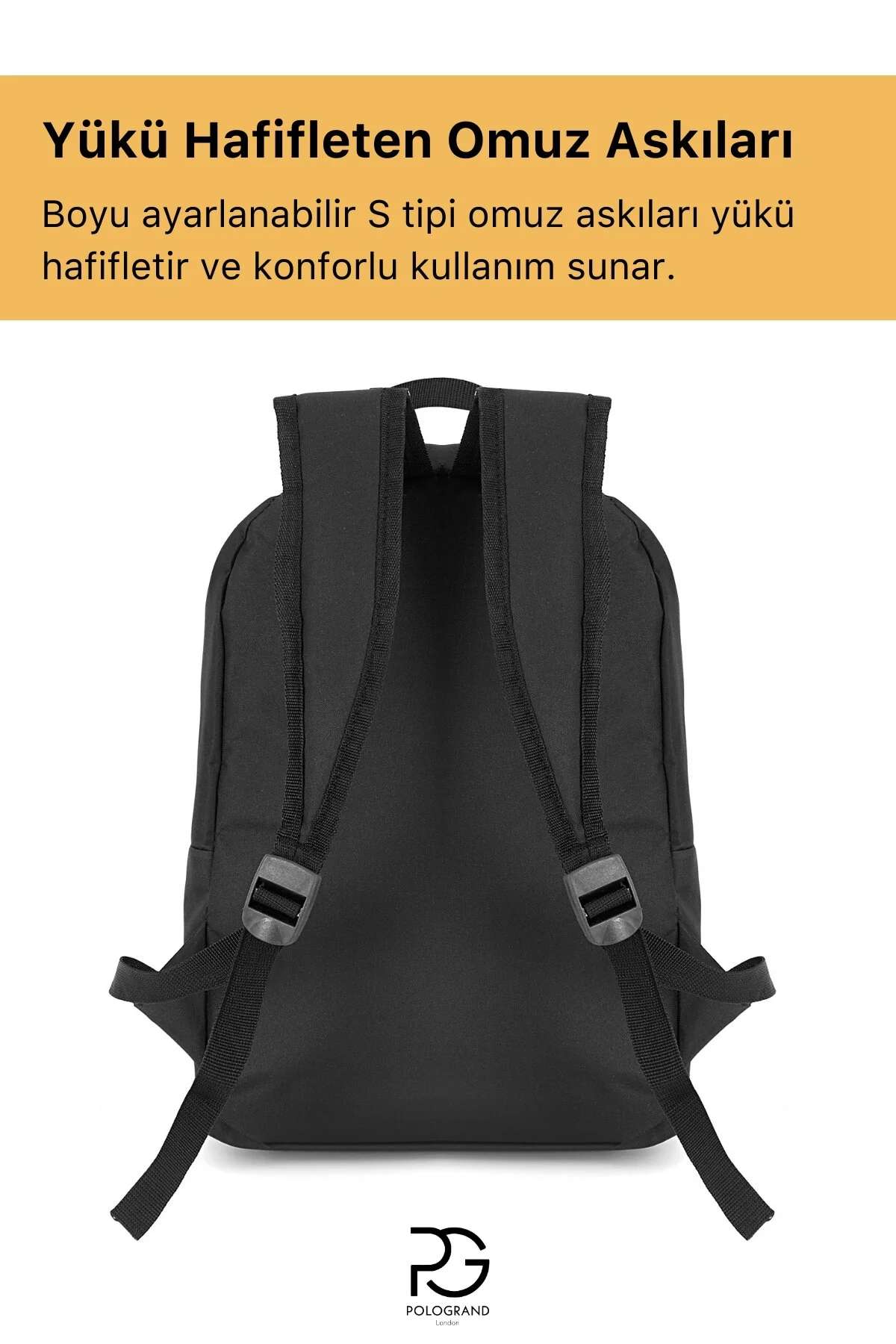 کوله پشتی مسافرتی و استفاده روزانه لپ تاپ دوره ورزشی ضد آب چند چشمی UNISEX اصل POLOGRAND London