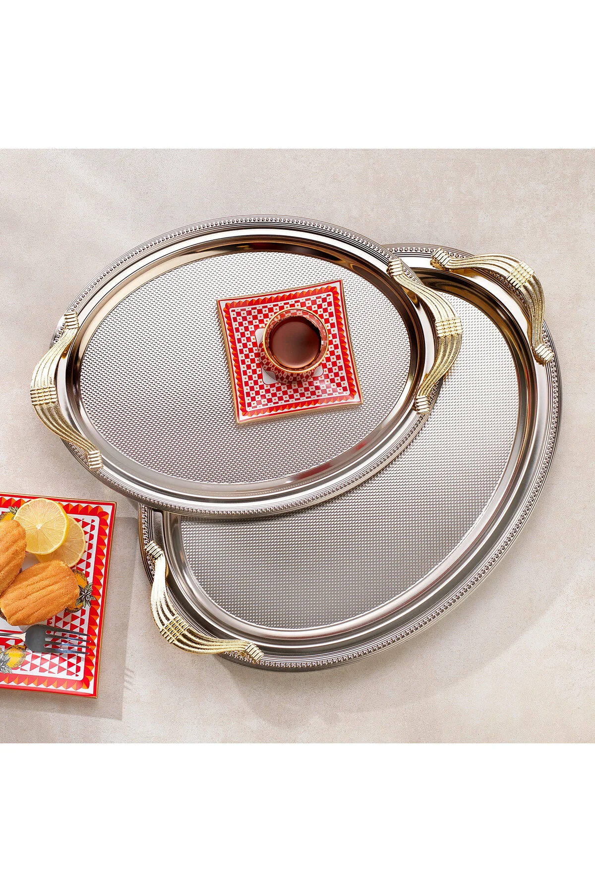 سینی ELA 2 LI TEA TRAY PLATIN01 Schafer