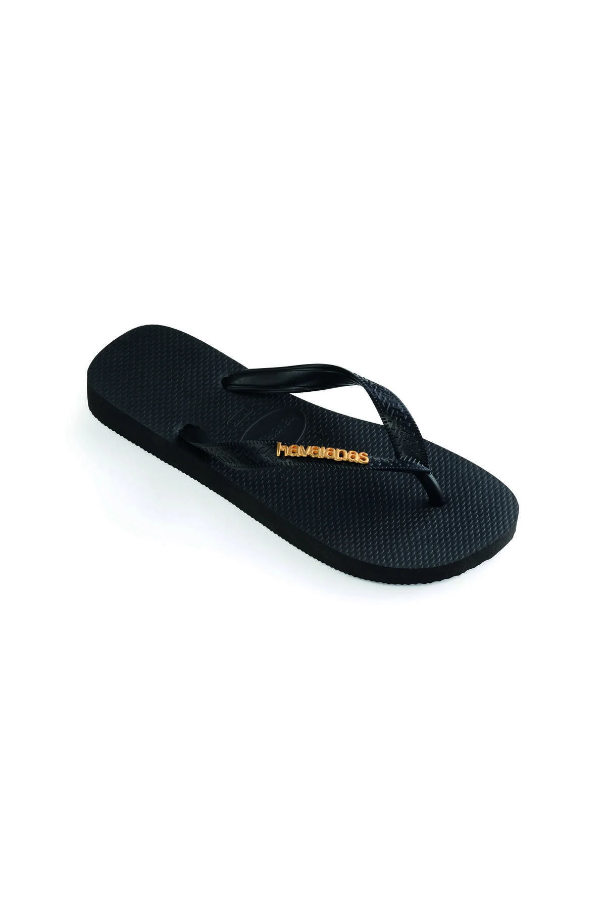 دمپایی مشکی زنانه سیاه آرم فلزی 4127244 1069 هاوایاناس Havaianas