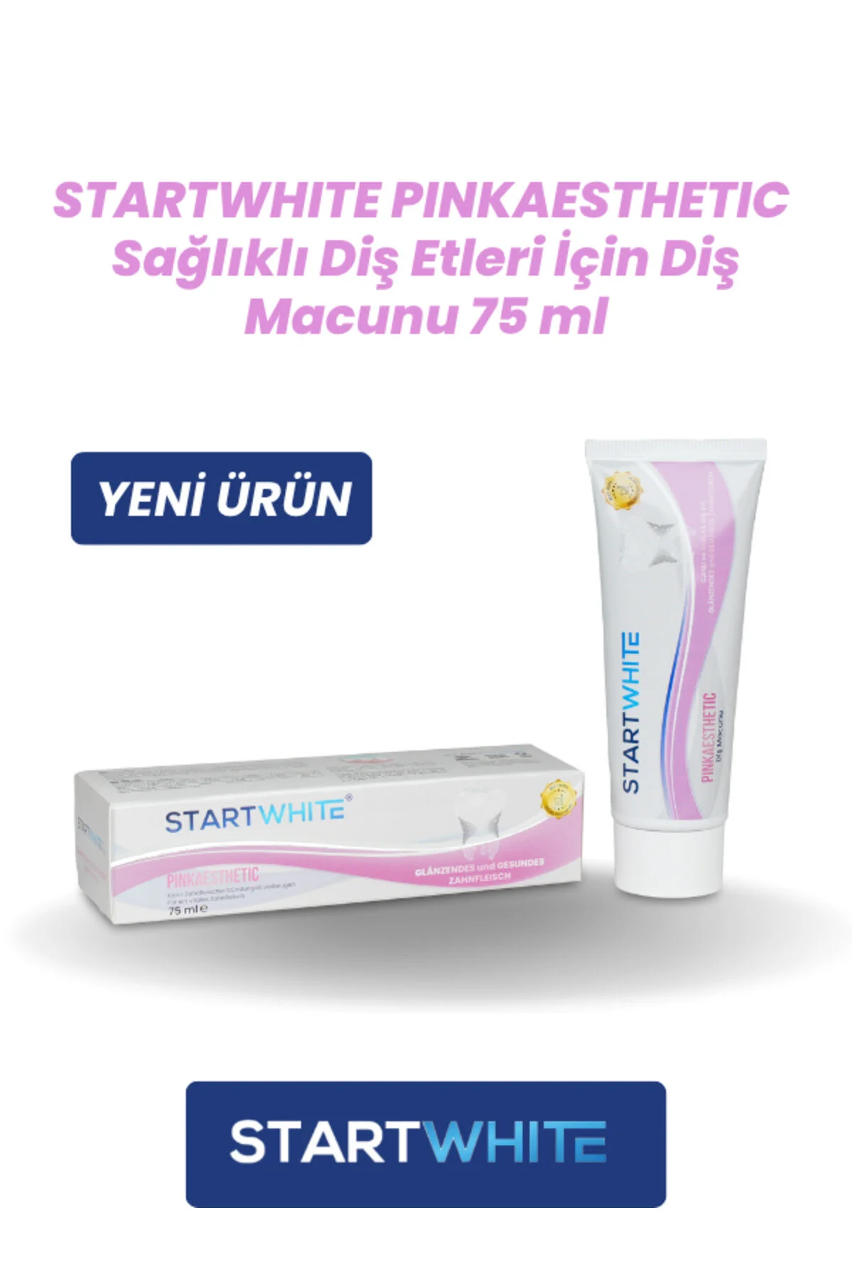 خمیر دندان 75 میلی لیتری مناسب برای لثه‌های سالم با رنگ صورتی STARTWHITE