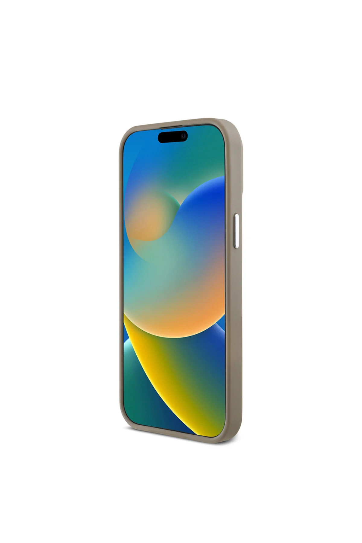 کاور و قاب APPLE IPHONE 13 PRO MAX CASE GUESS LICENSED CHARGING SAFE M دارای پوشش مثلث دانه دار قهوه ای اورجینال Guess