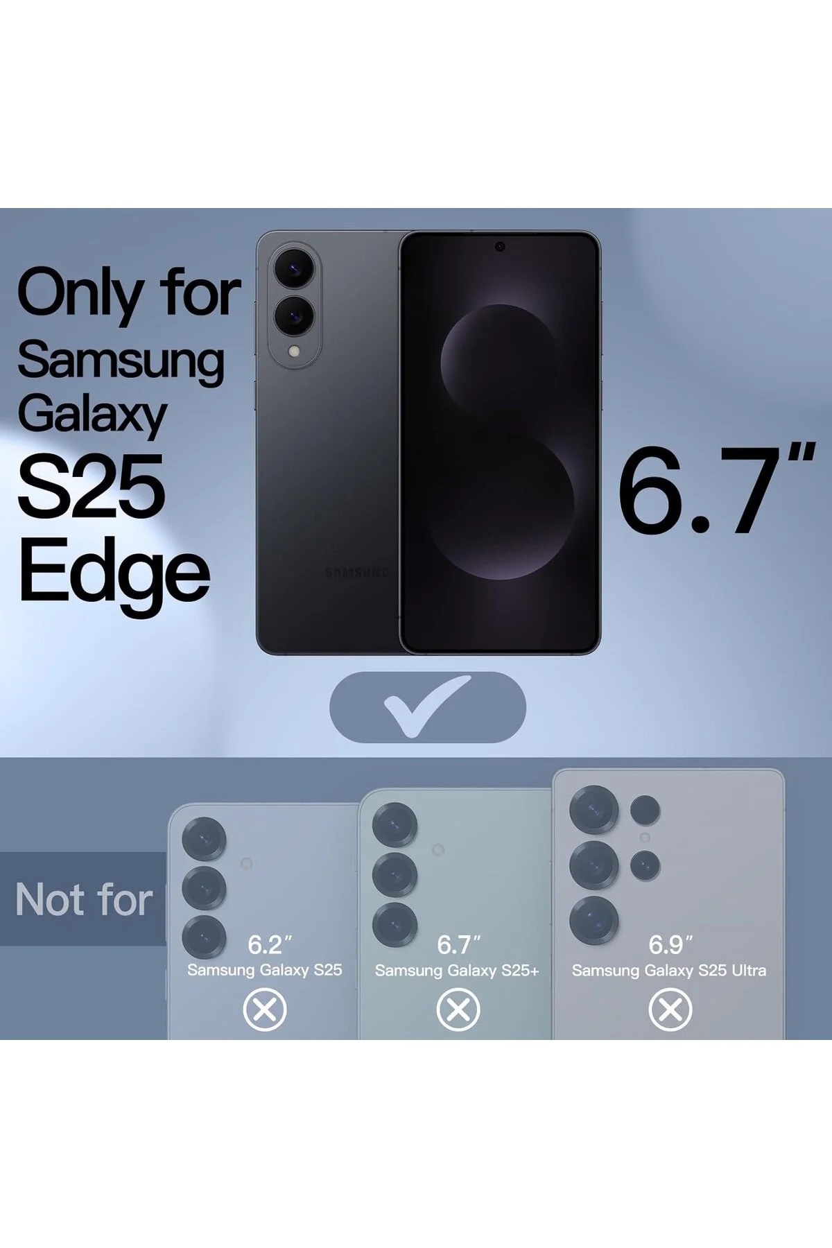 کاور و قاب محافظ مات سامسونگ GALAXY S25 EDGE با ویژگی شارژ لبه رنگی + ست شیشه صفحه نمایش m.tk moveteck