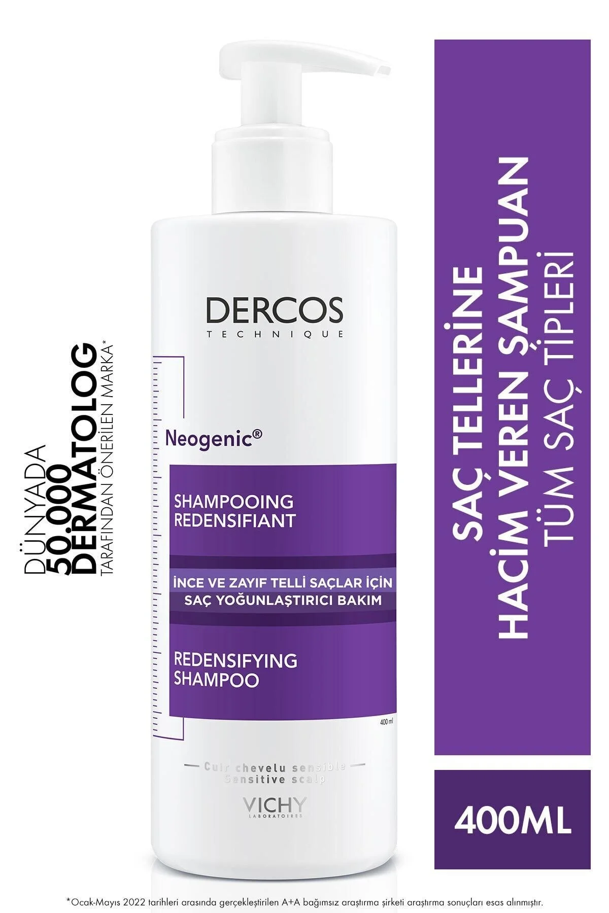 شامپو فشرده مو 400 میل ... DERCOS NEOGIC ویشی Vichy