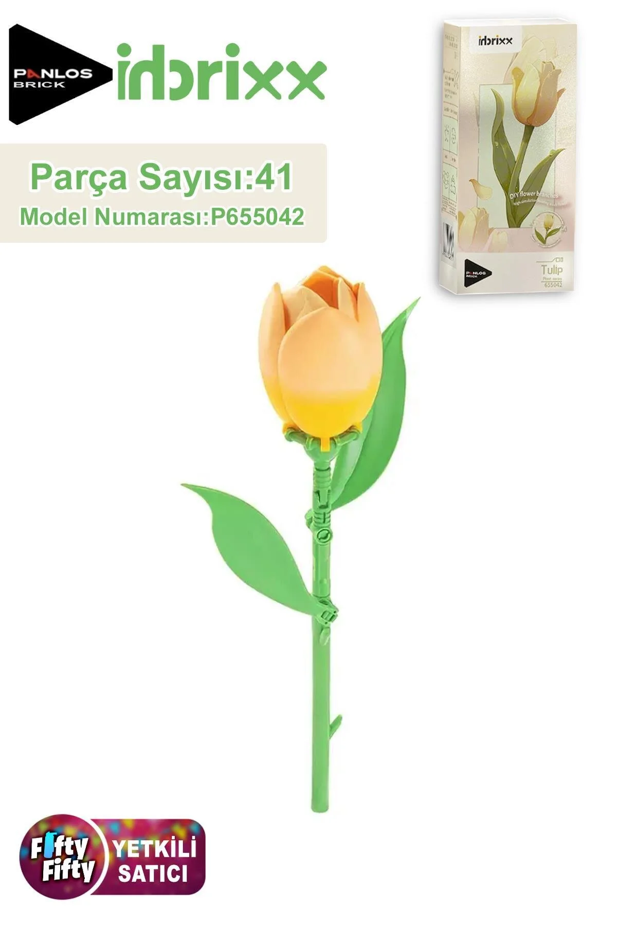 لگو و اسباب بازی های ساخت محور ست ساختمانی 41 تکه گل لاله تزئینی کلکسیونی سری PANLOS FFP655042 از ترکیه Vagonlife
