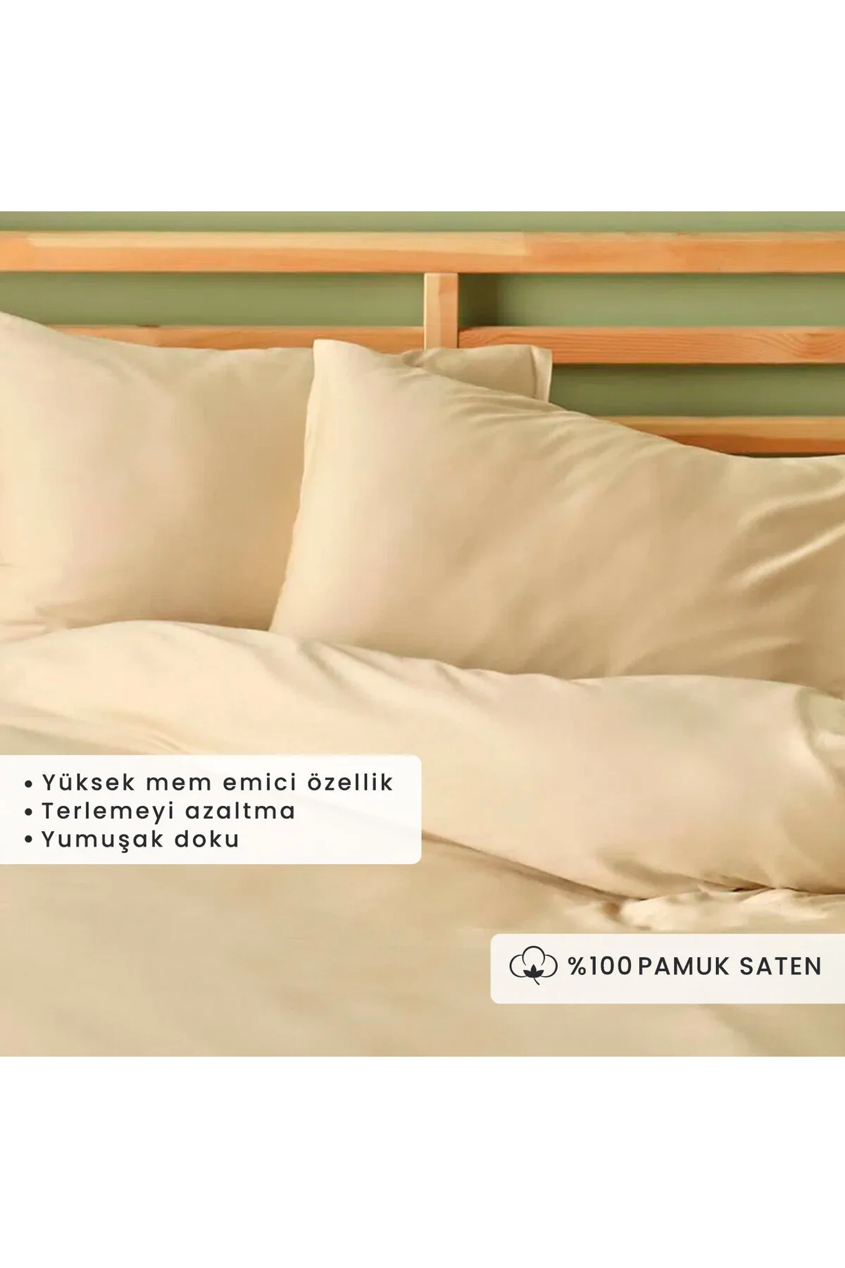 کاور لحاف خیلی بزرگ 100 ٪ ساتن پنبه SUPREME SUPER KING YOU DUVET COVER SET BEIGE 260X240 سانتی متر Bella Maison