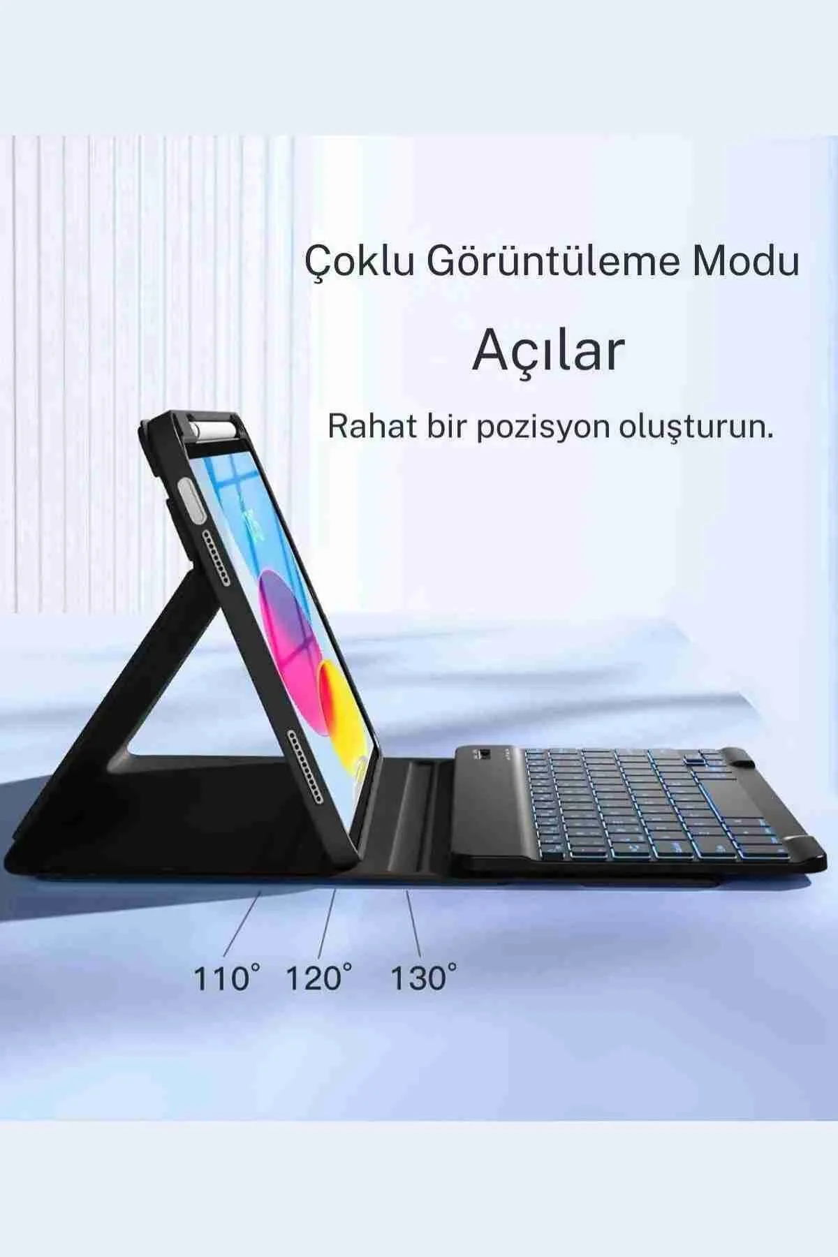 کاور تبلت قاب GALAXY TAB A9 PLUS سازگار با صفحه کلید Fuchsia
