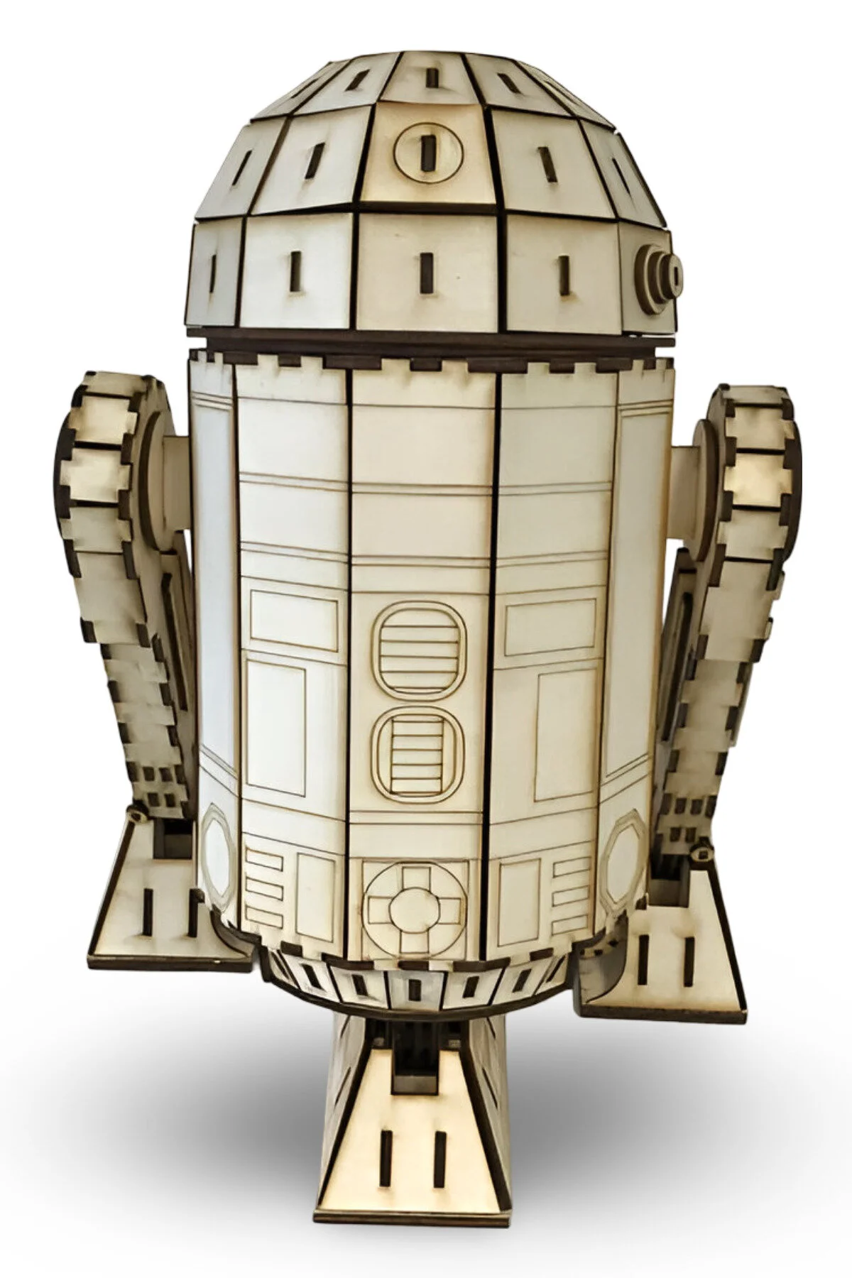 پازل سه بعدی چوبی R2D2 با تم جنگ ستارگان سرگرمی و تزئینی مدل ربات ALGWOOD