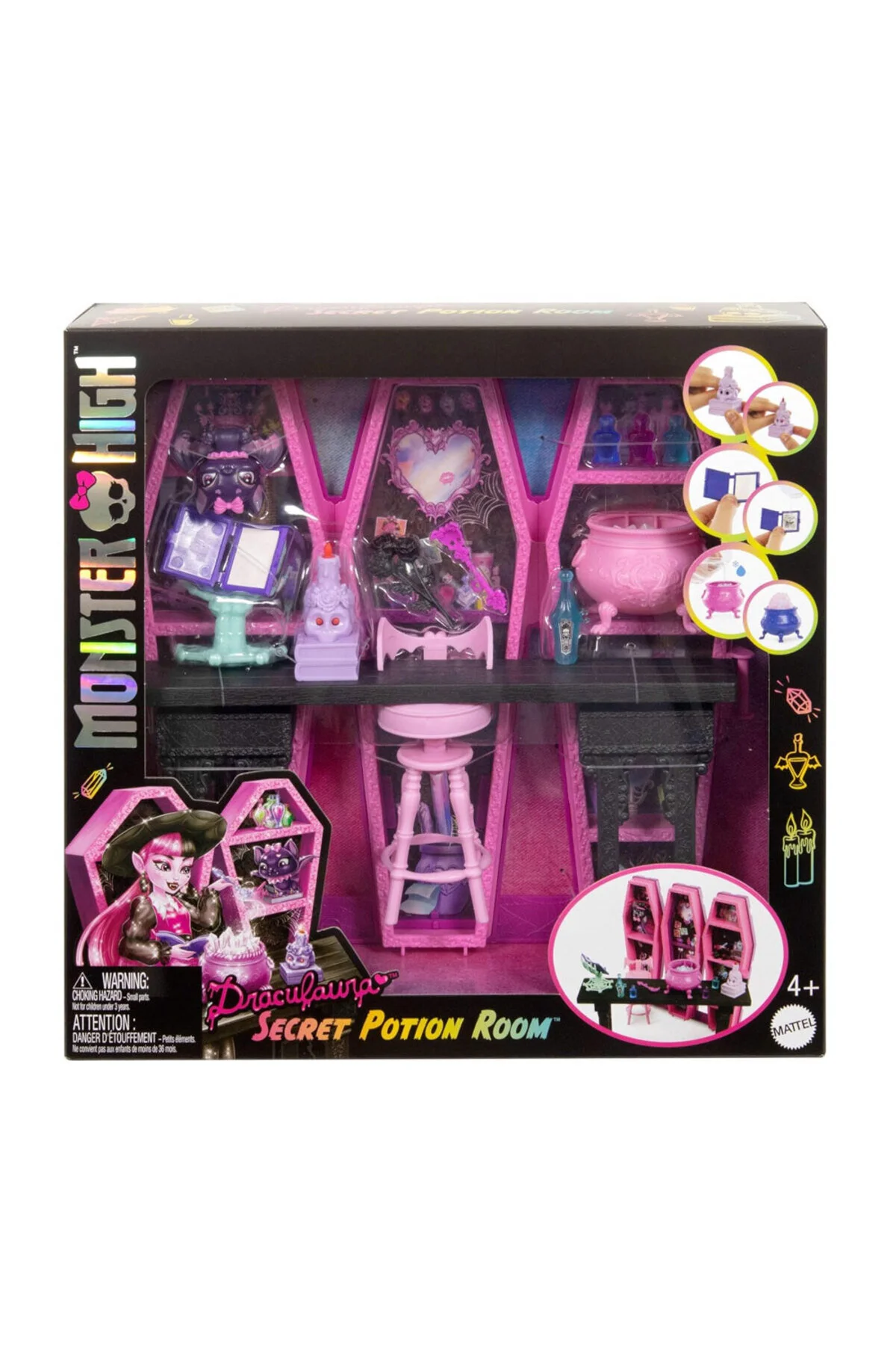 عروسک های مدل اتاق اکسیر اسرارآمیز DRACULARA JBF15 MONSTER HIGH