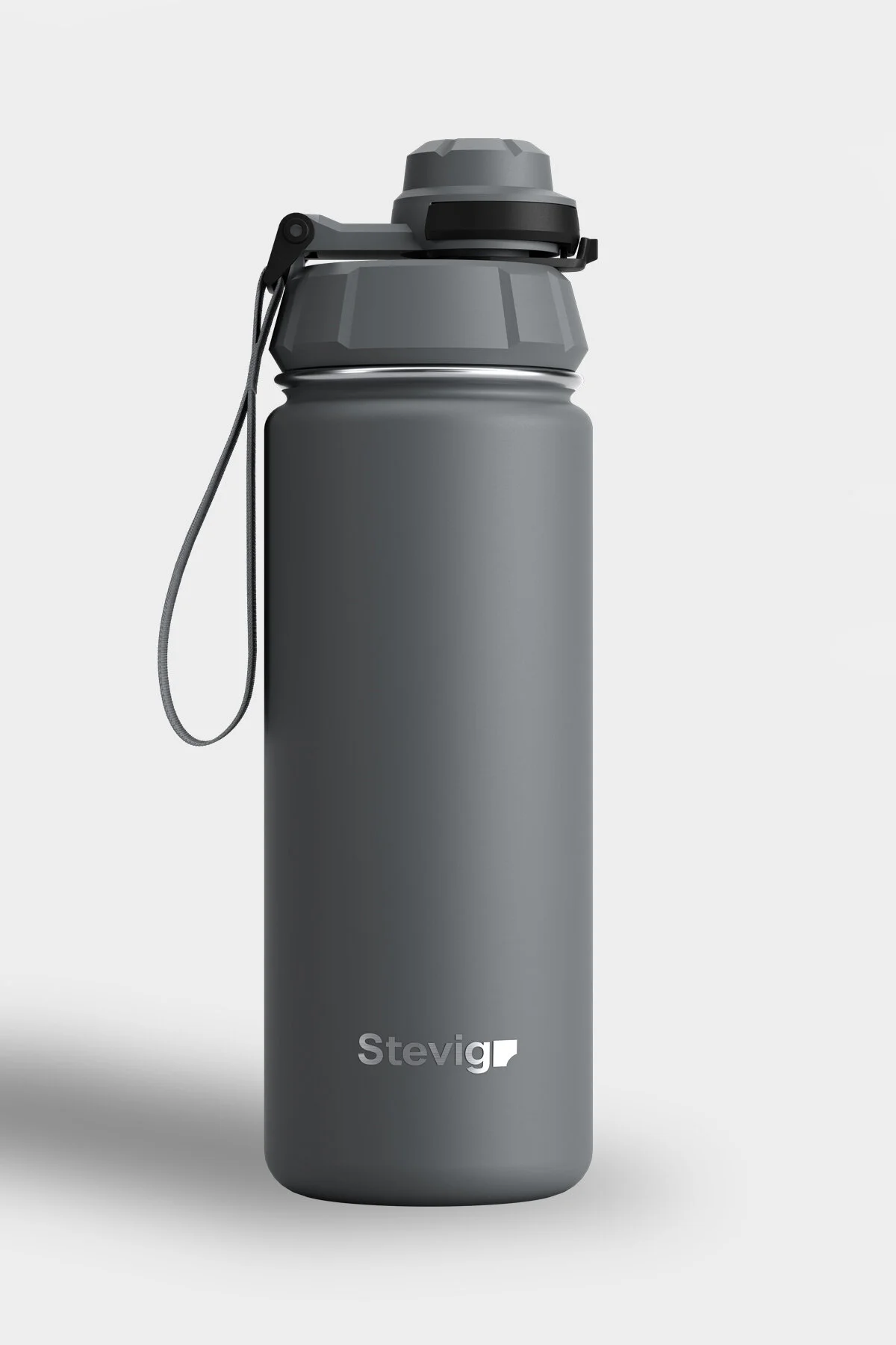 فلاسک 1 قمقمه فولادی ضد نشتی 500 میلی لیتری GREY ST 209 اورجینال Stevig