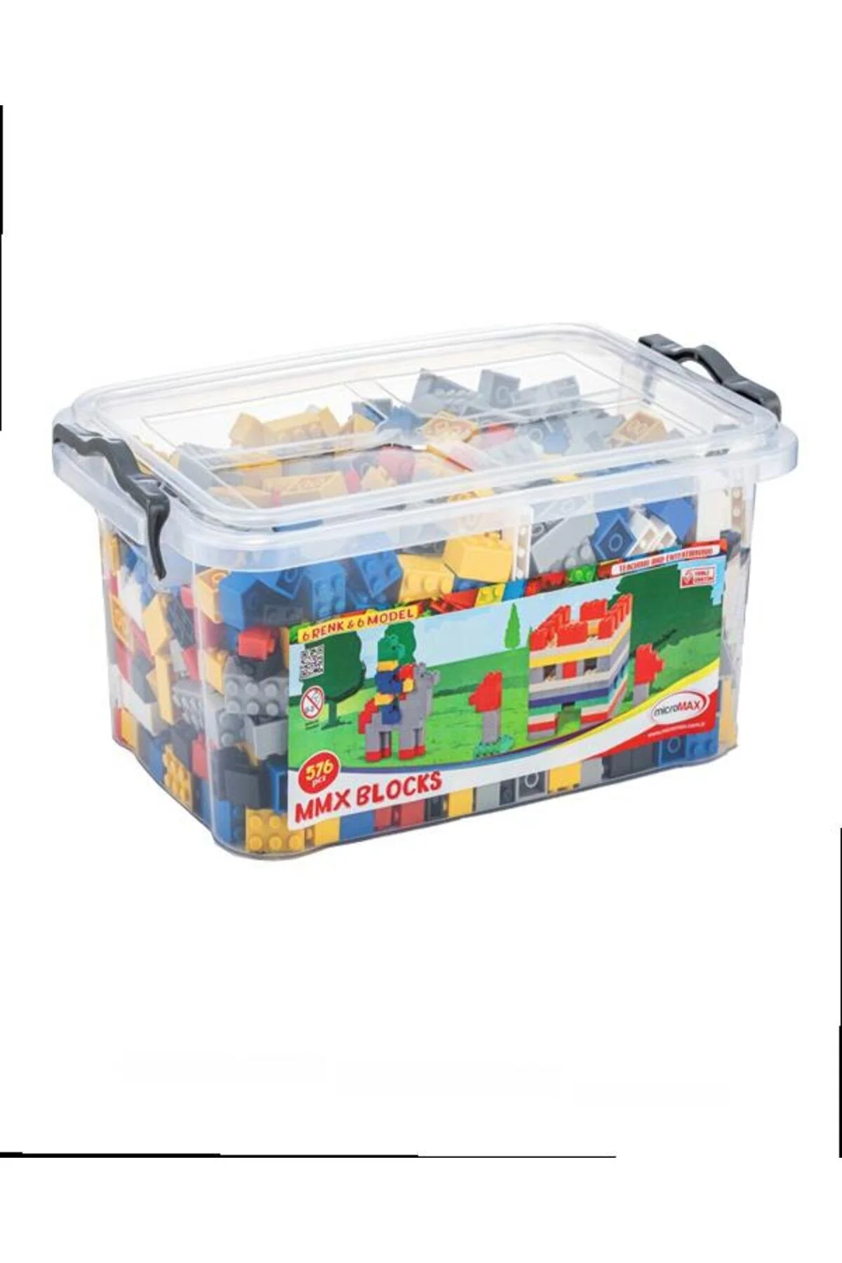 لگو و اسباب بازی های ساخت محور MICROMAX MMX 576 PIECES BUILDING BLOCKS جعبه پلاستیکی 02 013 از ترکیه Mikromax