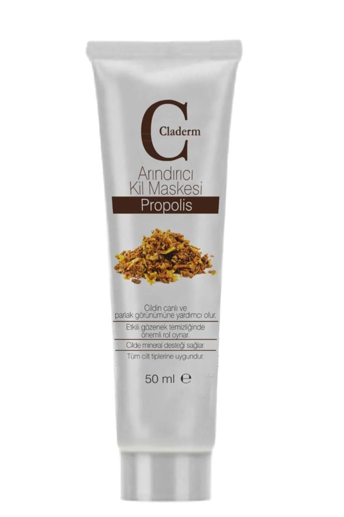 ماسک صورت خاک رس 50 میلی لیتر با عصاره پروپولیس Claderm