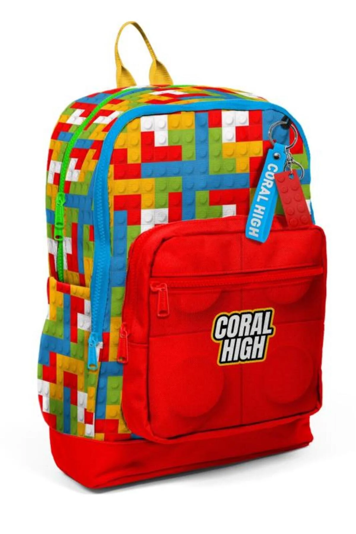 کیف مدرسه کوله پشتی ای طرح دار چهار محفظه بچه گانه 23775 Coral High