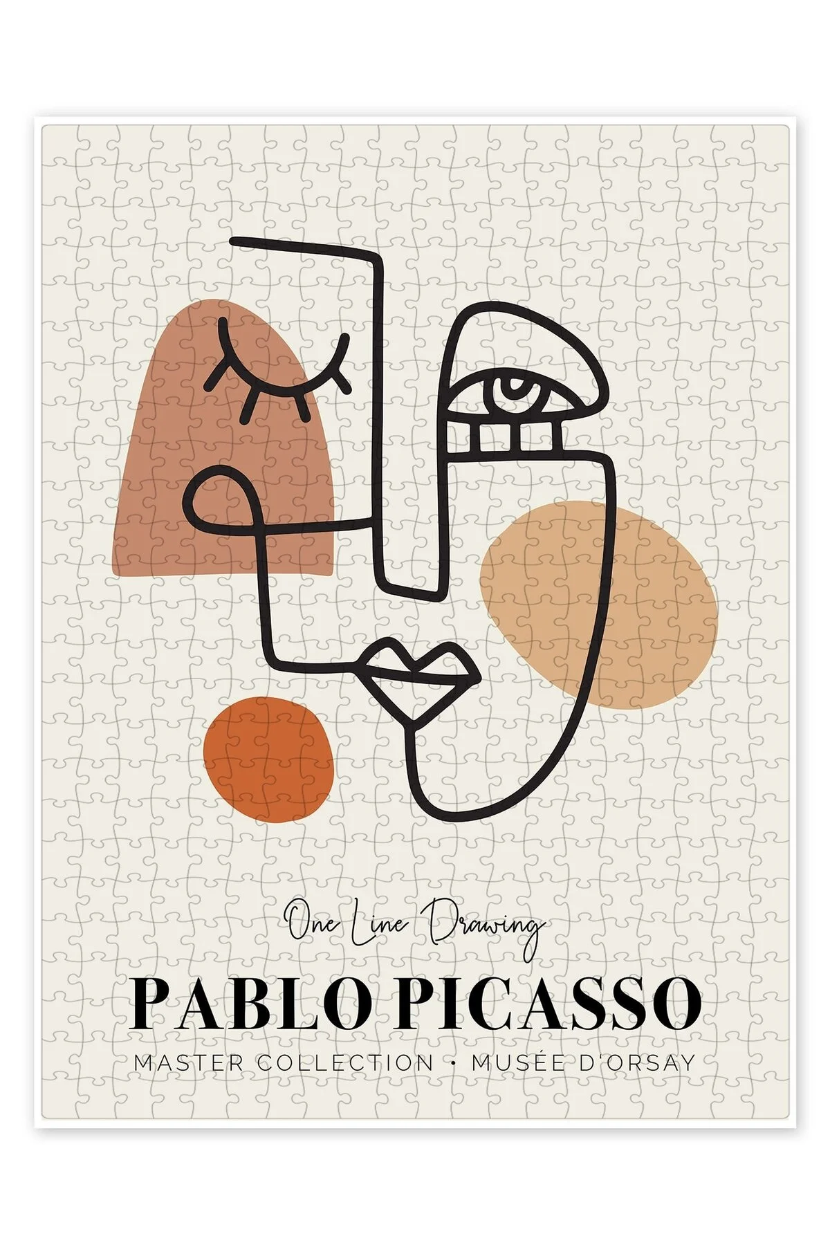 پازل PABLO PICASSO ONE LINE DRAWING II 500 PIECE PUZZLE JIGSAW ART ABSTRACT BOHEMIAN از ترکیه Jeronkarji