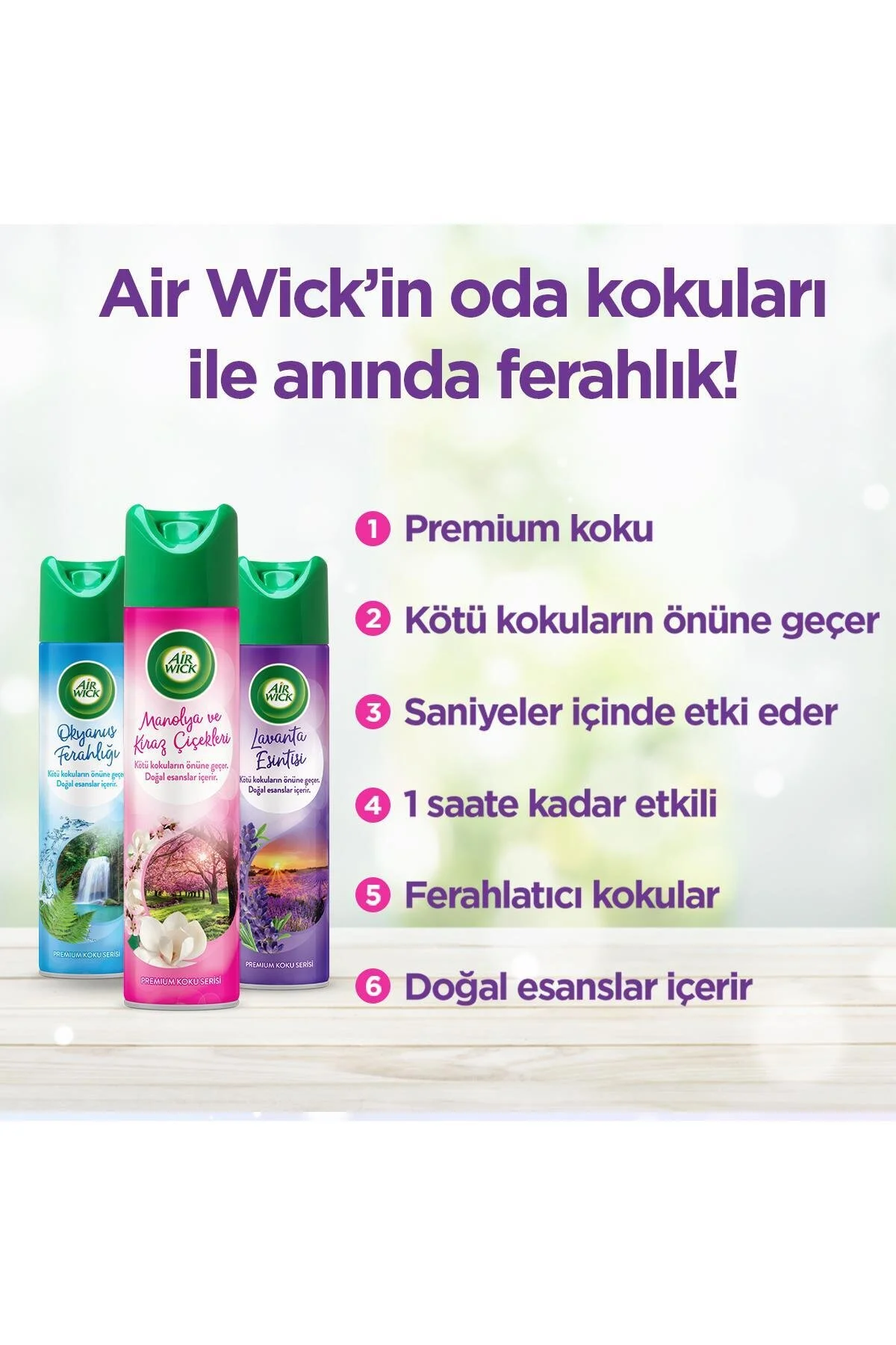 بوگیر و تصفیه کننده هوا نسیم اسطوخودوس ذرات آئروسل 3X300 میلی لیتر Air Wick