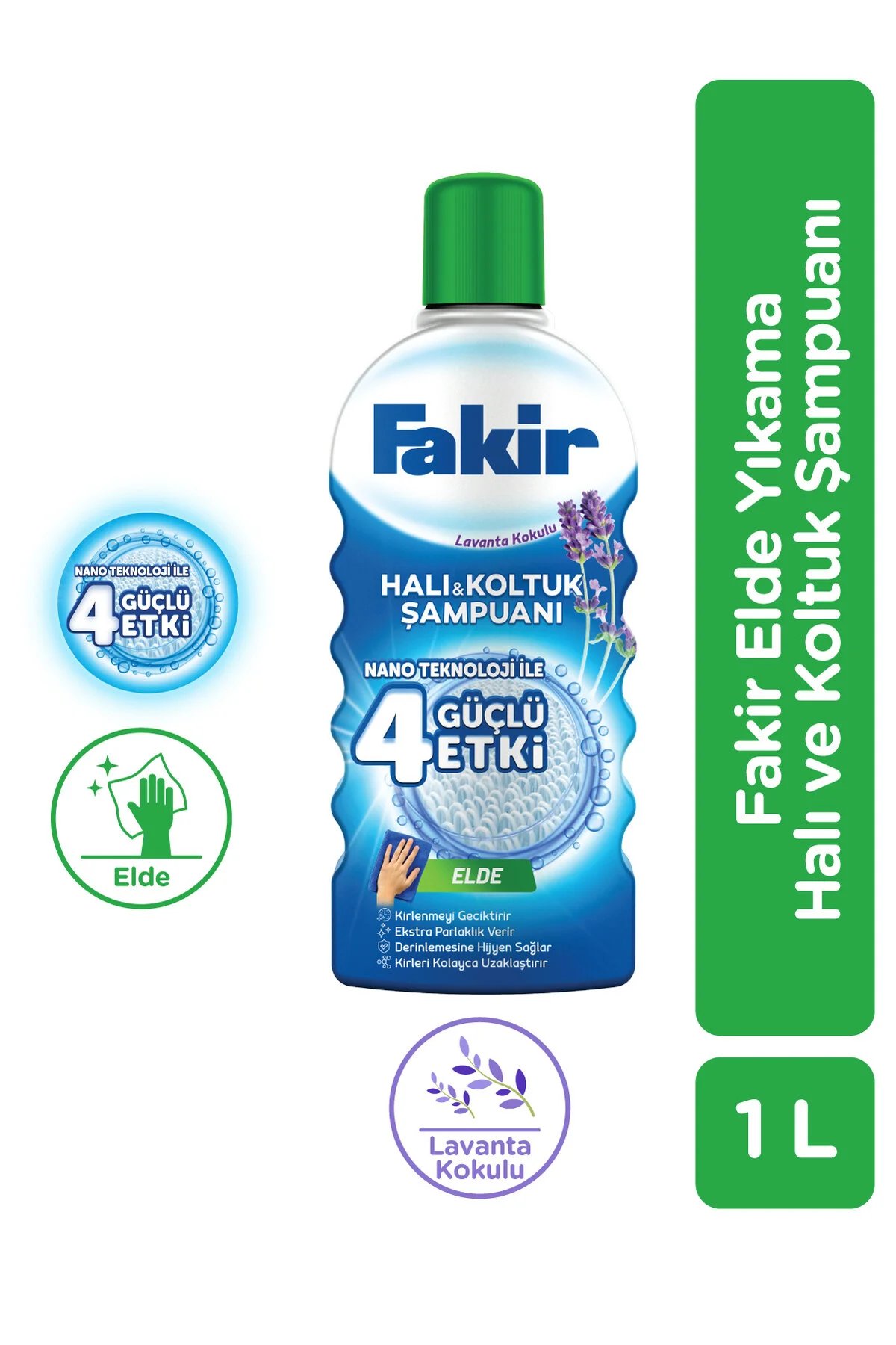 شامپوی فرش اسطوخودوس دستی و صندلی با NANO TECHNOLOGY 1000 میلی لیتر فکر Fakir