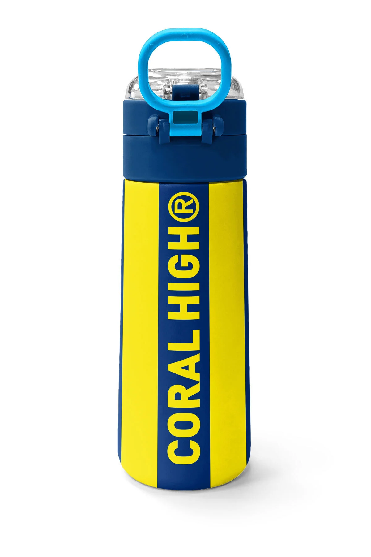 قمقمه و فلاسک استیل 500 میلی لیتری 31791 حصیری نوشیدنی مستقیم بچه گانه زرد ناوی آبی Coral High