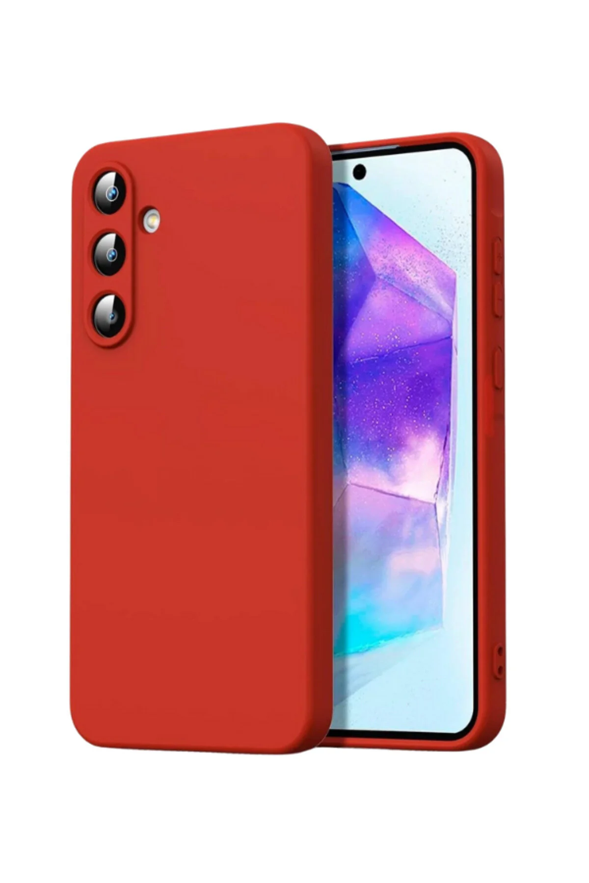 کاور و قاب خط دار سیلیکونی سازگار SAMSUNG GALAXY A16 با محافظ دوربین روکش مخملی پارچه ای داخل EVAX