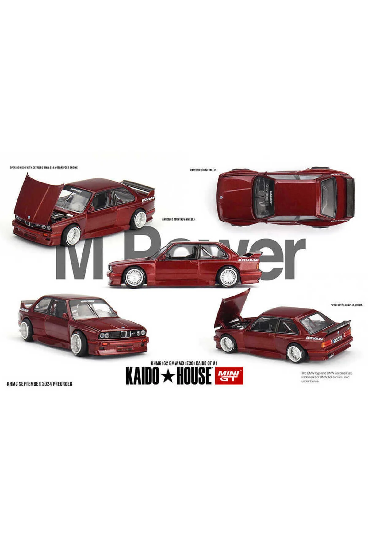 مدل خودرو MINI GT 1 64 KAIDOHOUSE BMW M3 E30 V1 KHMG162 اورجینال alpmodel