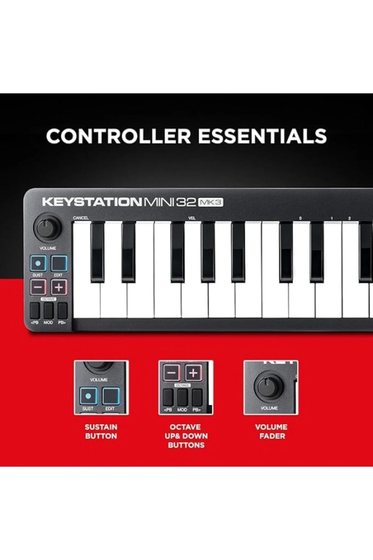 فناوری ضبط M SAUDIO KEYSTATION MINI 32 MK3 تولید موسیقی موبایل با صفحه کلید USB قابل حمل PROTOOLS ShopZum