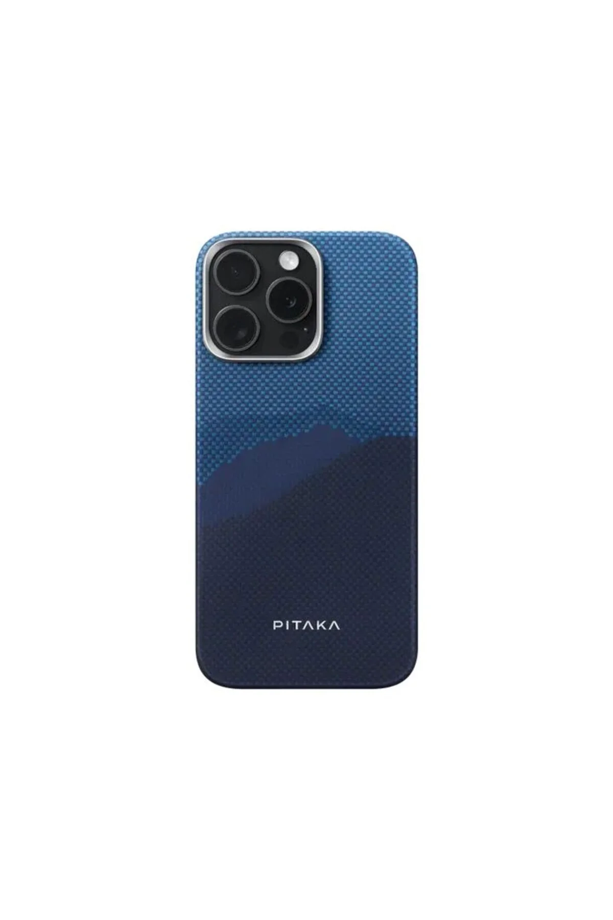 کاور و قاب IPHONE 15 PRO MAX CASE M SAFE سازگار LUMINTEX PHOSPHORESCENT FIBER ARAMID PITAKA OVER THE HORIZON BLUE PITAKA