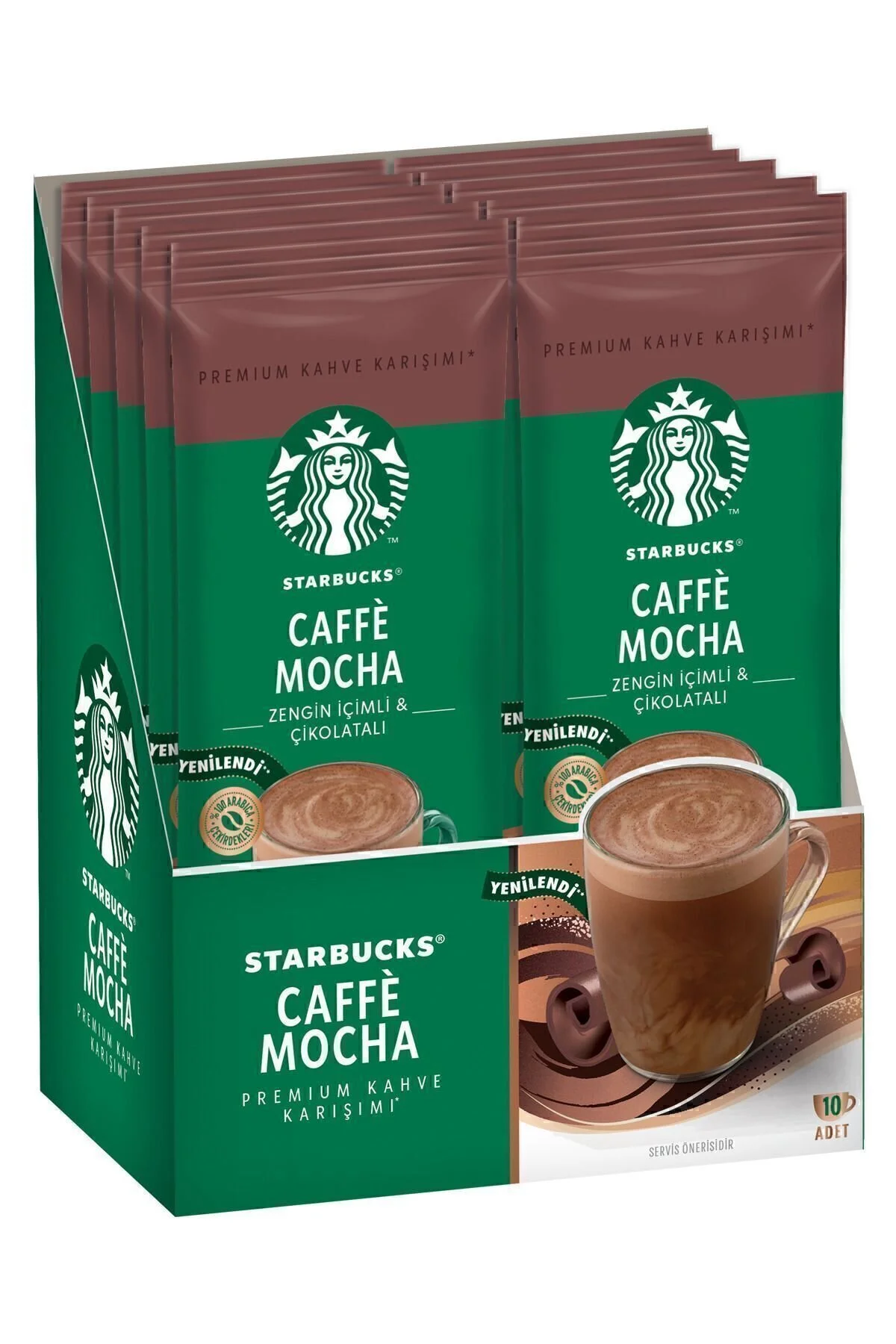 قهوه فوری موکا Caffè Mocha Premium – ترکیب قهوه و شکلات (۳ بسته ۱۰ عددی)