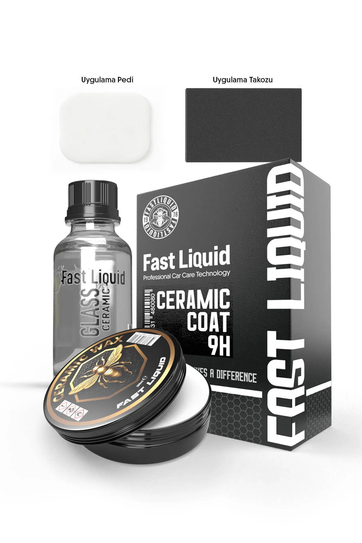 پولیش و واکس موم سرامیکی 150 میل سرامیک شیشه ای 30 2 بسته بندی مجموعه Fast Liquid