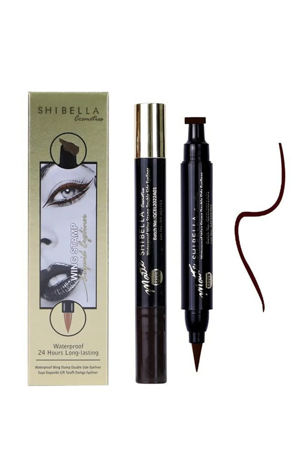 خط چشم استمپ 24 ساعته دو طرفه لوازم آرایشی و بهداشتی FINE STAMP Shibella