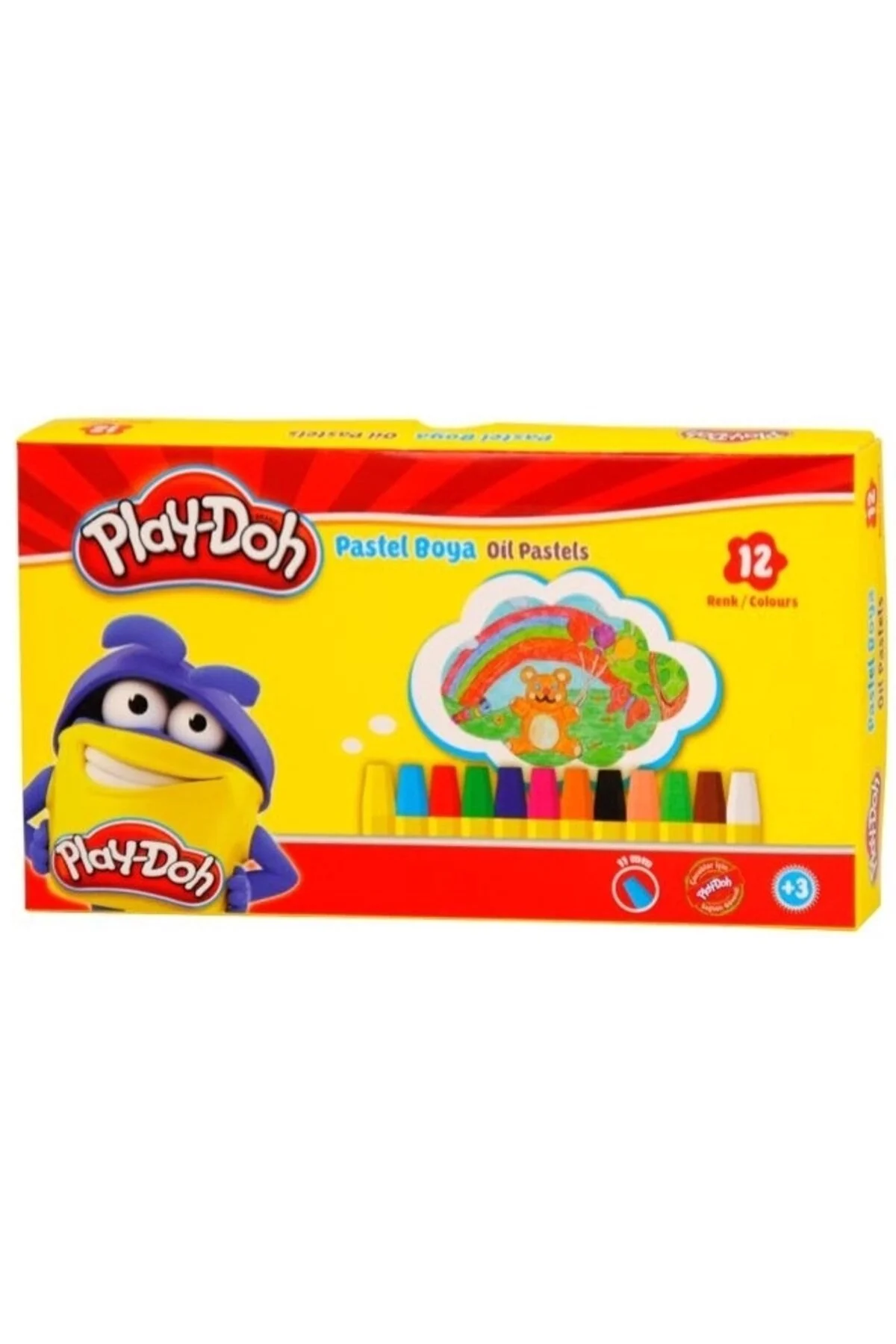 مداد شمعی پاستل PLAY DOH PASTEL PAINT 12 رنگ Hasbro