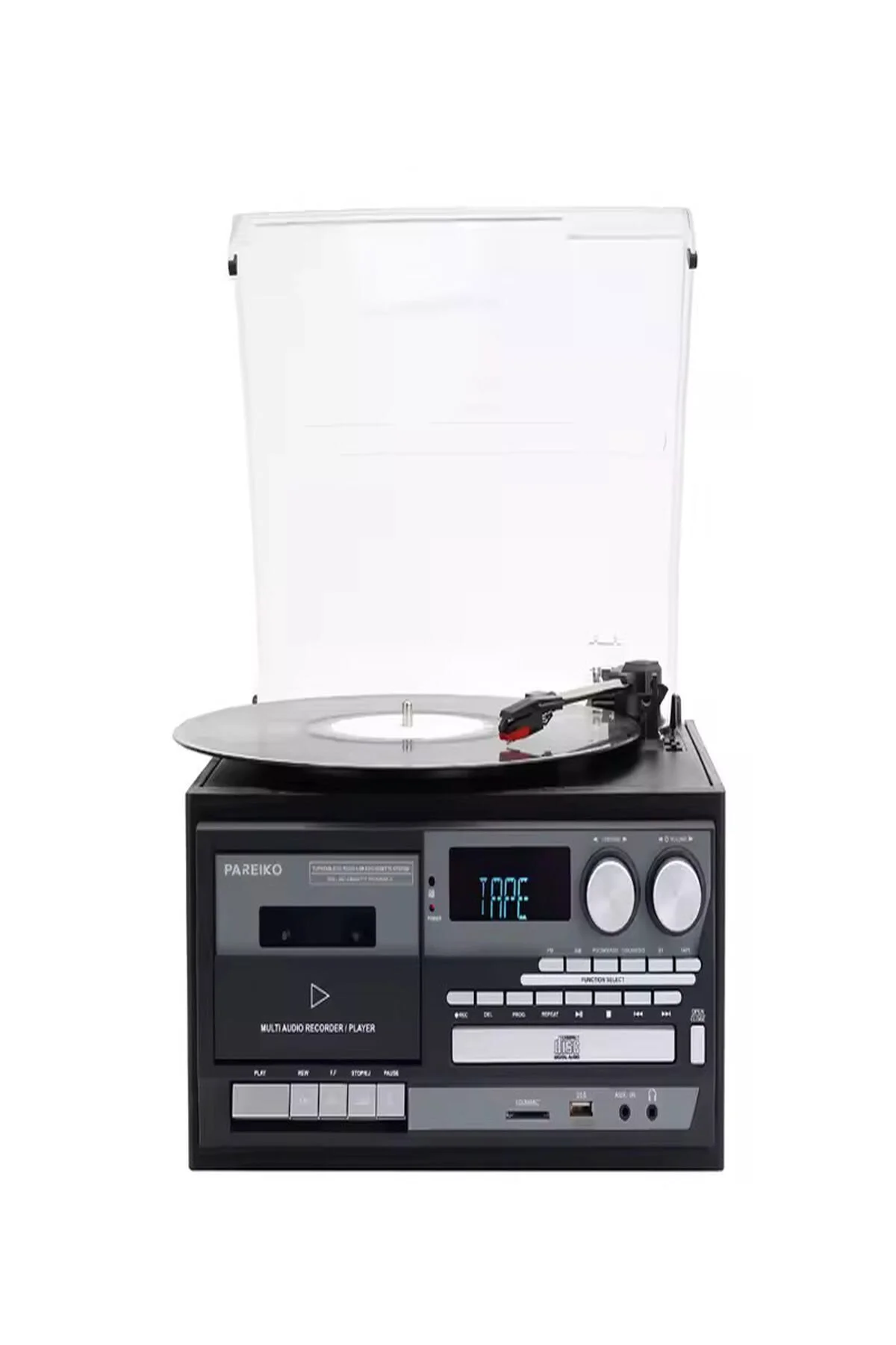 گِرامافون و صفحه گردان ALL IN ONE ELECTRIC PLAQUE PLAYER CASSETTE USB BLUETOOTH TF AUX ULTRATEKNO