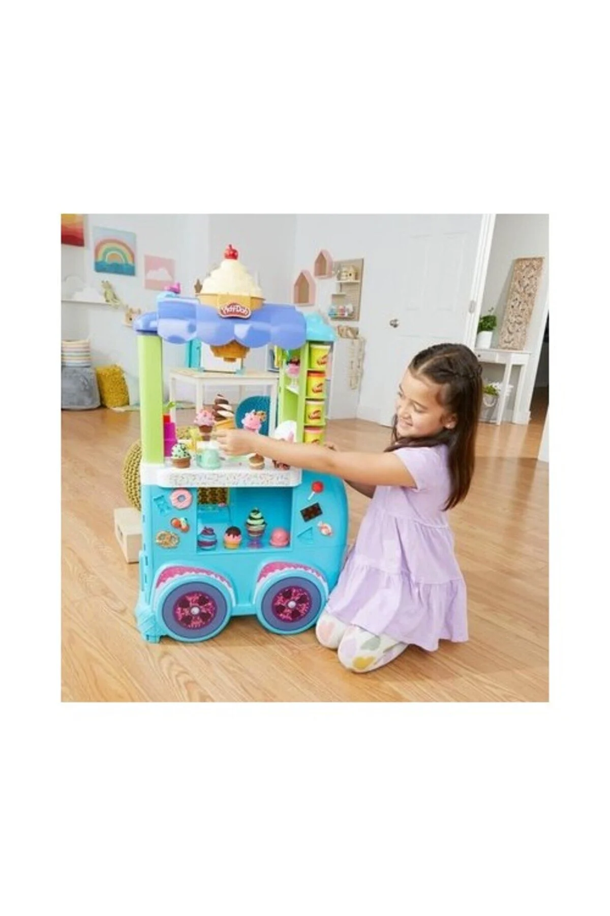 ست های بازی خانگی و آشپزخانه F1039 بستنی Doh +3 سن  Hasbro