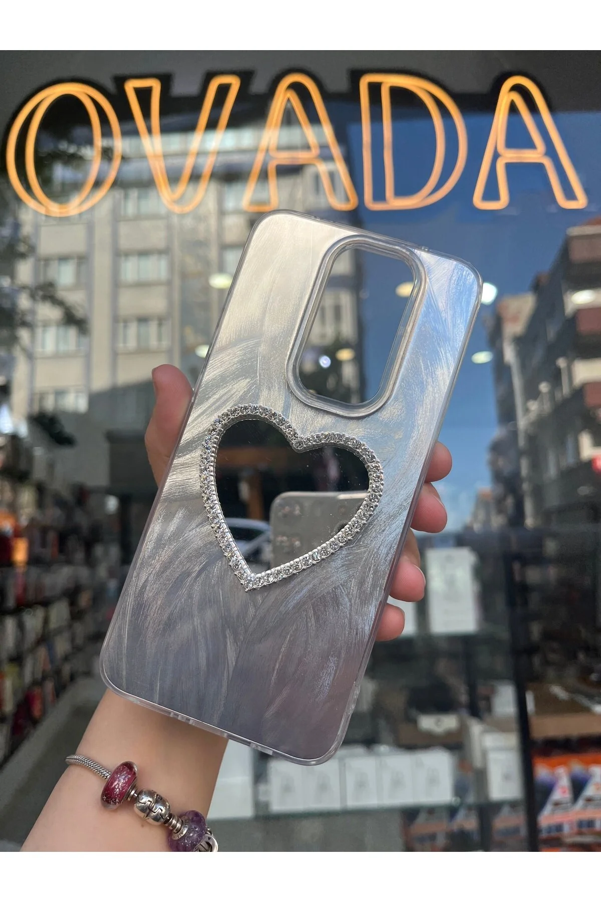 کاور و قاب پرمیوم سازگار 8 PRO با مدل آینه سه بعدی قلب سنگ OVADA