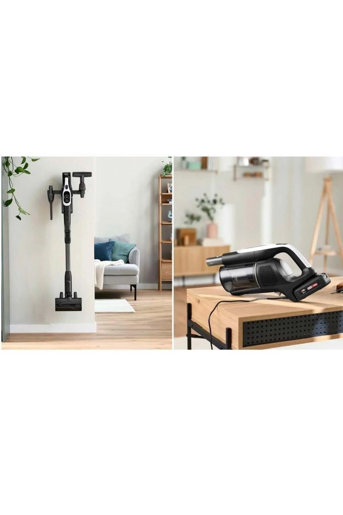 جاروبرقی ایستاده VACUMIX FASTEST BOSCH UNLIMITED 10 BCS1041WAC شارژی عمودی HEPA 13 TURBOSPIN سفید بوش Bosch