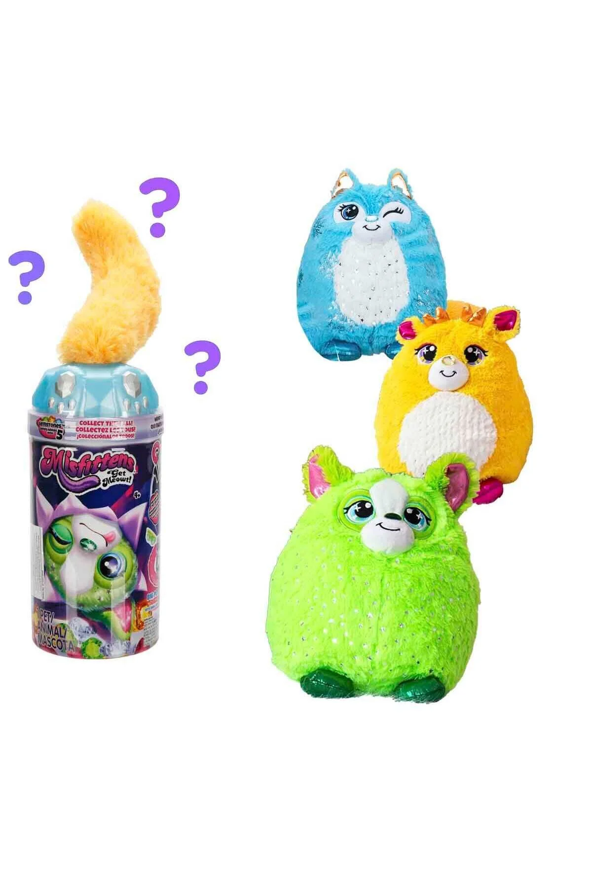اسباب بازی های پشمی GEMSTONES SURPRISE PLUSH S5 روکش آبی Misfittens