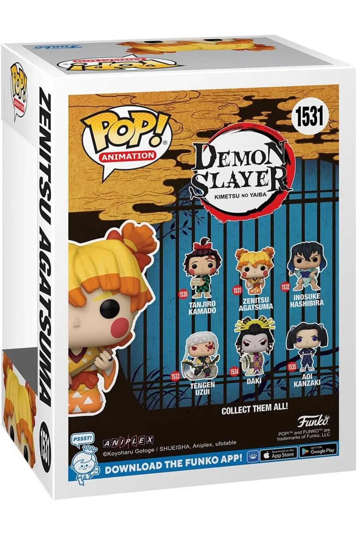 اسباب بازی های فیگور شخصیت پاپ مجموعه وینیل ای از DEMON SLAYER ZENITSU AGATSUMA KIMONO Funko