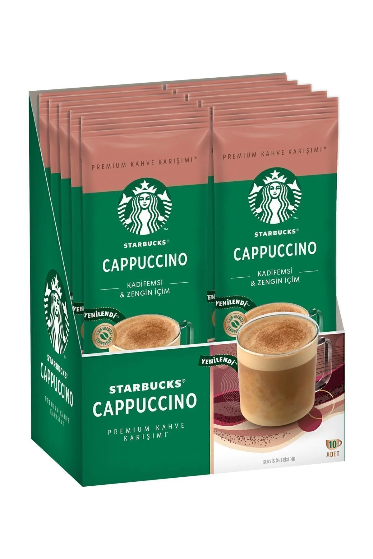 قهوه فوری میکس پرمیوم کاپوچینو 3 X بسته 10 تایی 10X18 گرم استارباکس Starbucks