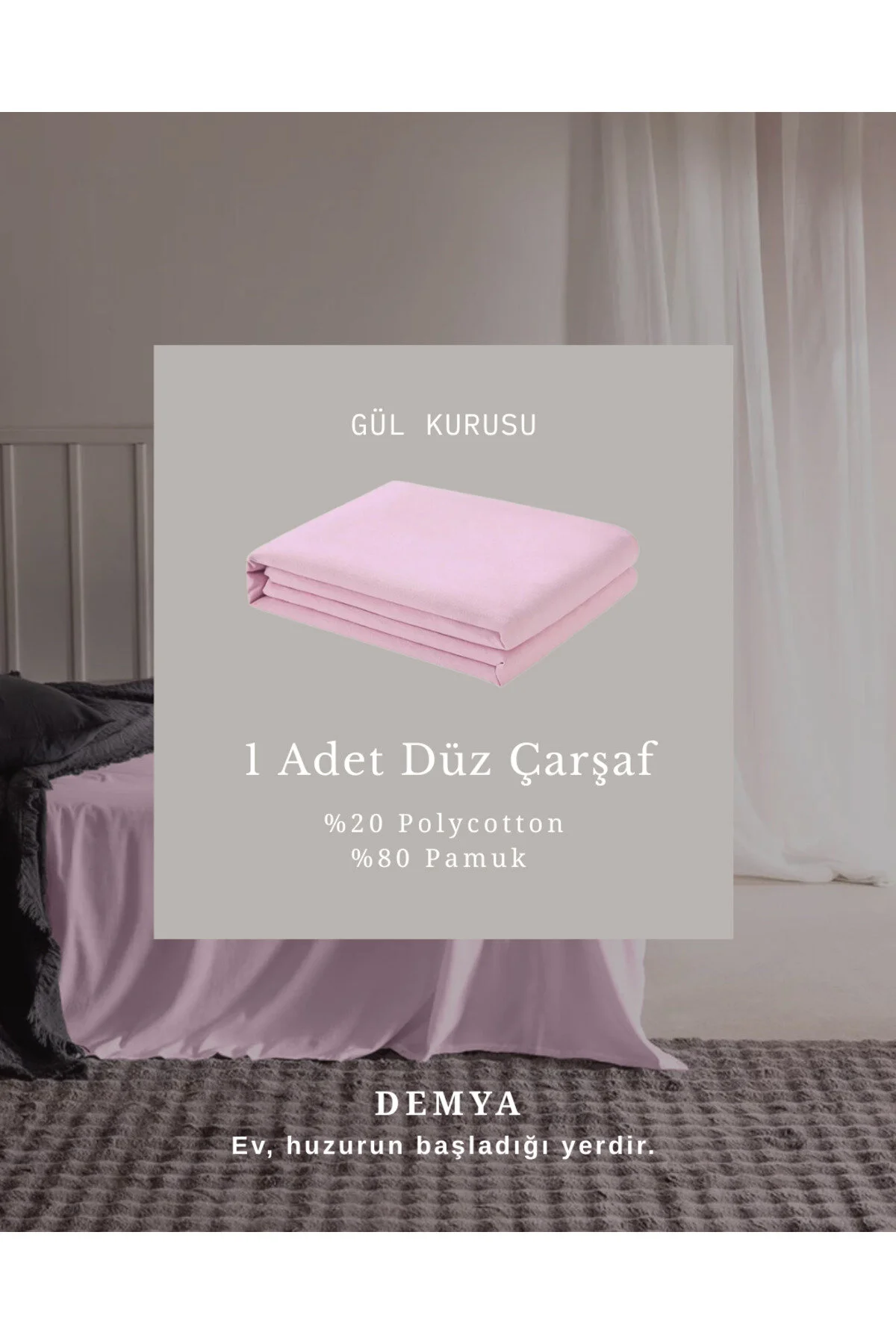 ست ملحفه دو نفره پنبه ورق مستقیم 220X240 سانتی متر Demya Home
