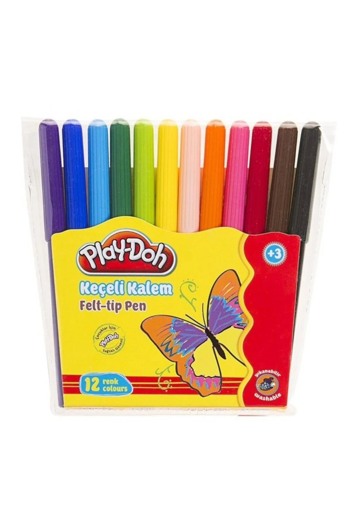 ماژیک نوک نمدی PLAY DOH احساس قلم 2 میلی متر. 12 رنگ پی وی سی Hasbro