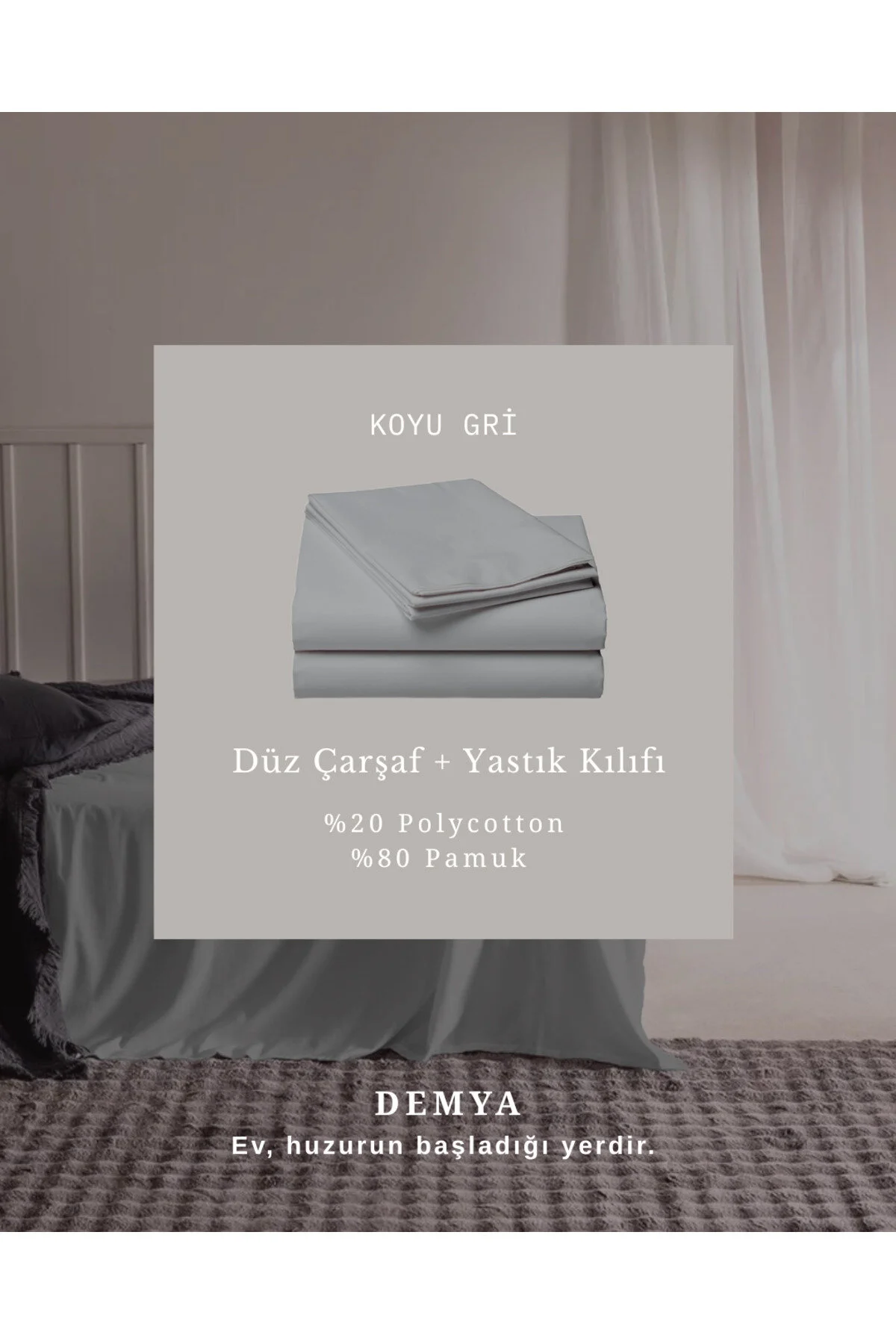 ست ملحفه یک نفره ورق های مستقیم + کیس بالش با پارچه پنبه طبیعی 160 X 240 سانتی متر Demya Home