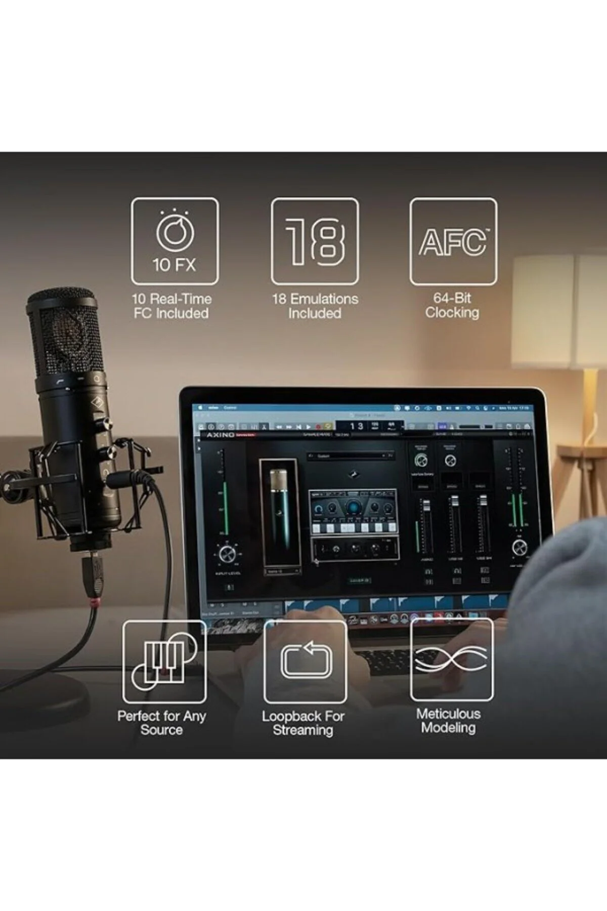 میکروفون و لوازم جانبی ANTELOPE AUDIO AXINO SYNERGY CORE | مدل سازی USB 2.0 دیافراگم بزرگ ShopZum